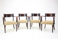 Rare Set of Four Catalog Chairs H-224 by Jindřich Halabala 1930s, Czechoslovakia