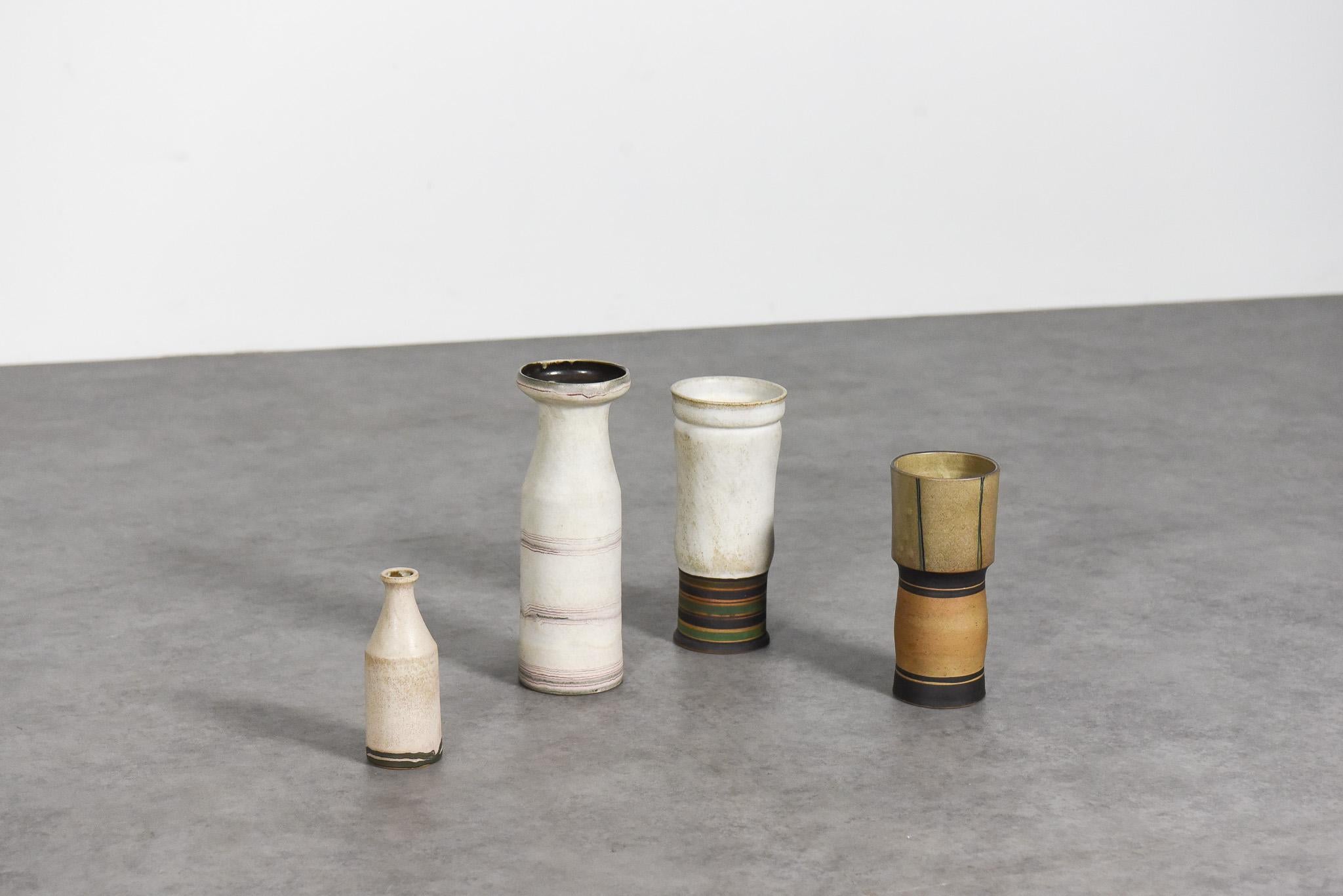 Raro set di quattro vasi in ceramica di Walburga Külz, Germania anni '60 in vendita 8