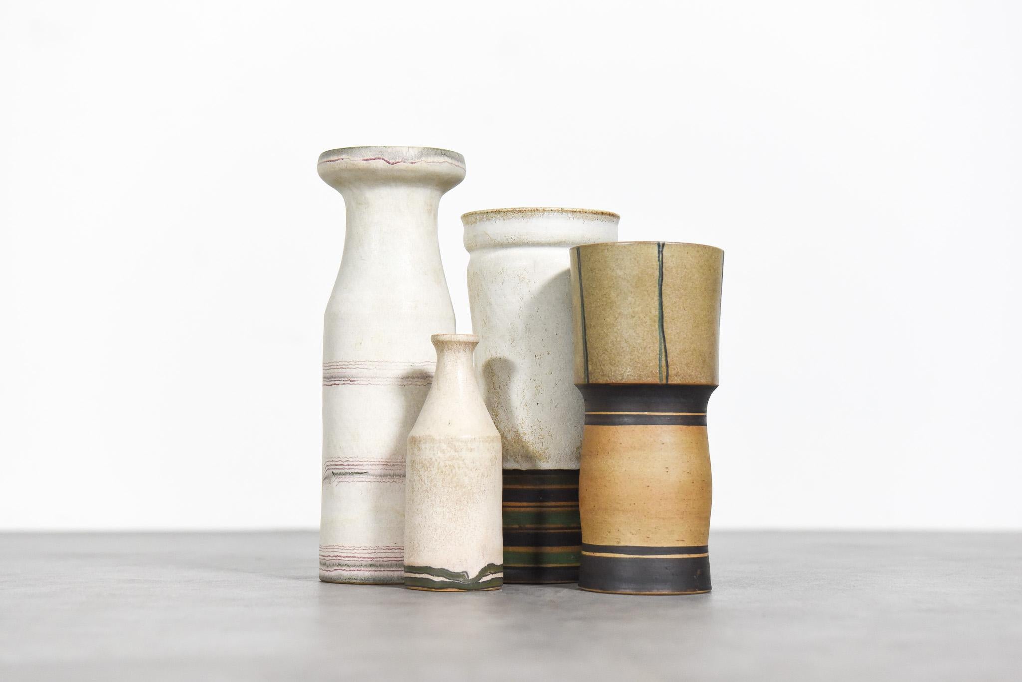 Raro set di quattro vasi in ceramica di Walburga Külz, Germania anni '60 in vendita 10