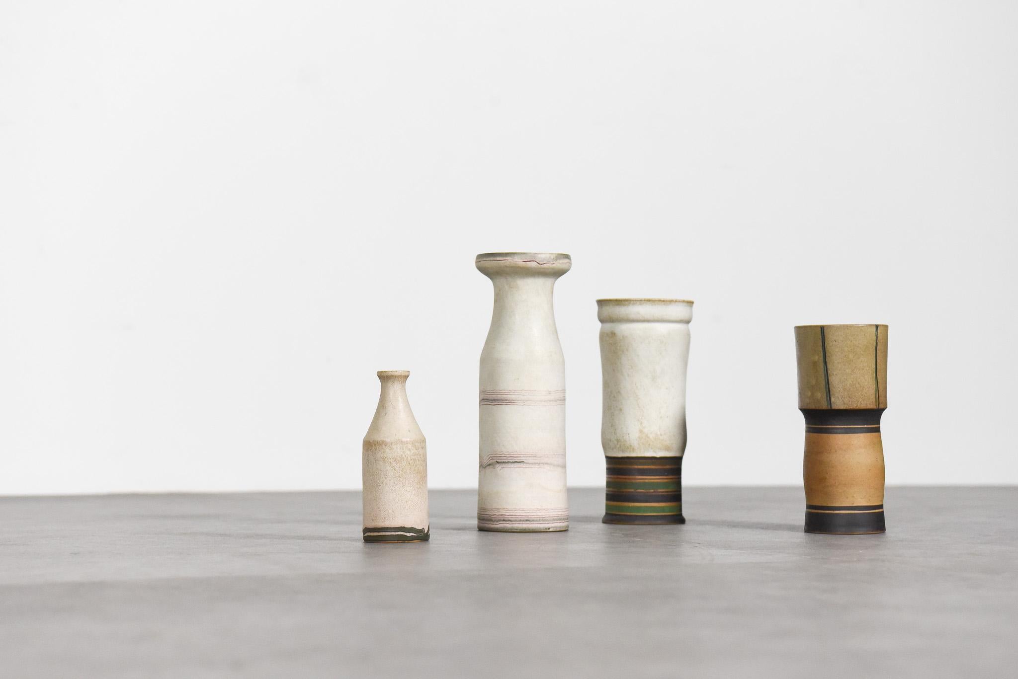 Raro set di quattro vasi in ceramica di Walburga Külz, Germania anni '60 in vendita 11