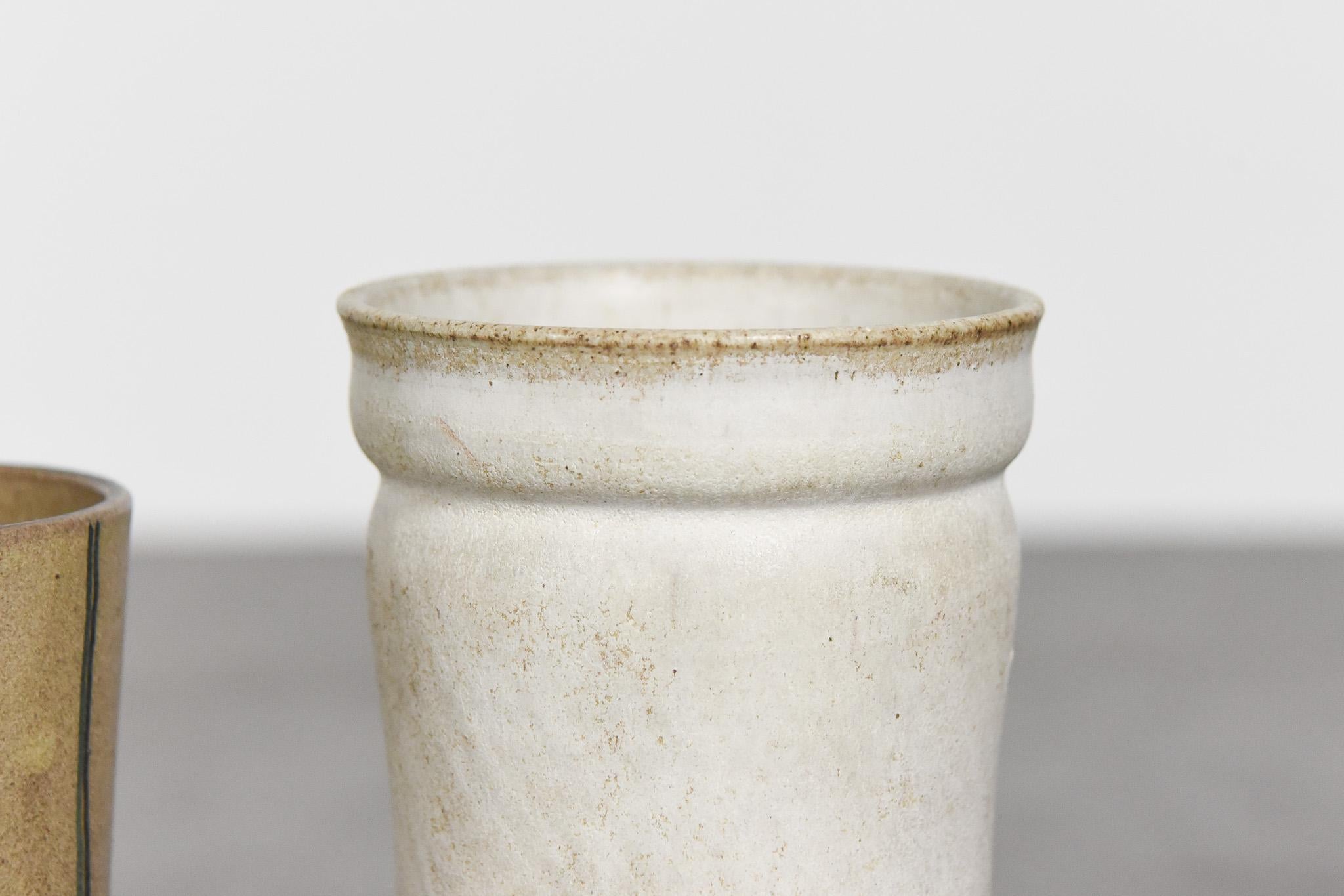 Raro set di quattro vasi in ceramica di Walburga Külz, Germania anni '60 In condizioni ottime in vendita a Münster, DE