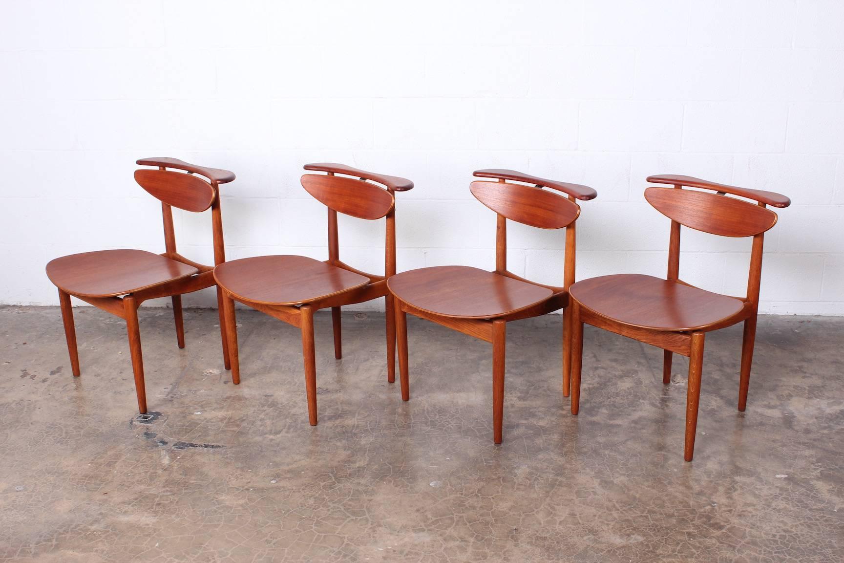 Rare Set of Four Chairs by Finn Juhl In Excellent Condition In Dallas, TX