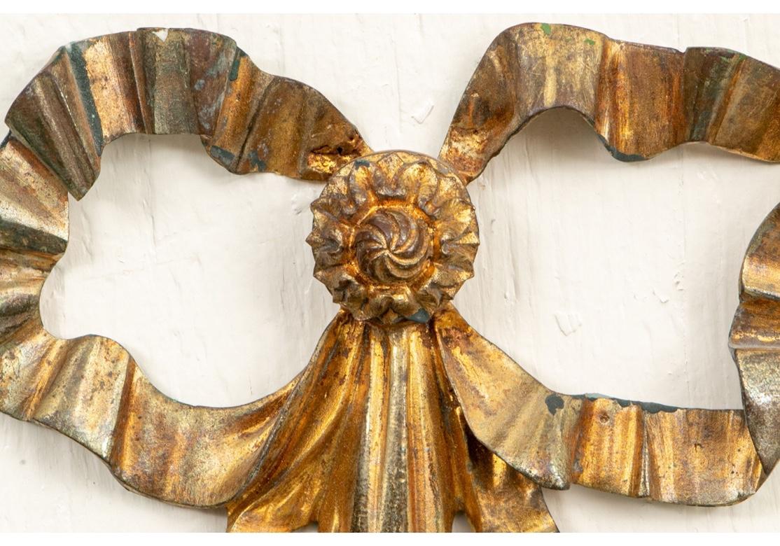 19th Century Extraordinary Set of Four Classic French Bow Bronze Sconces