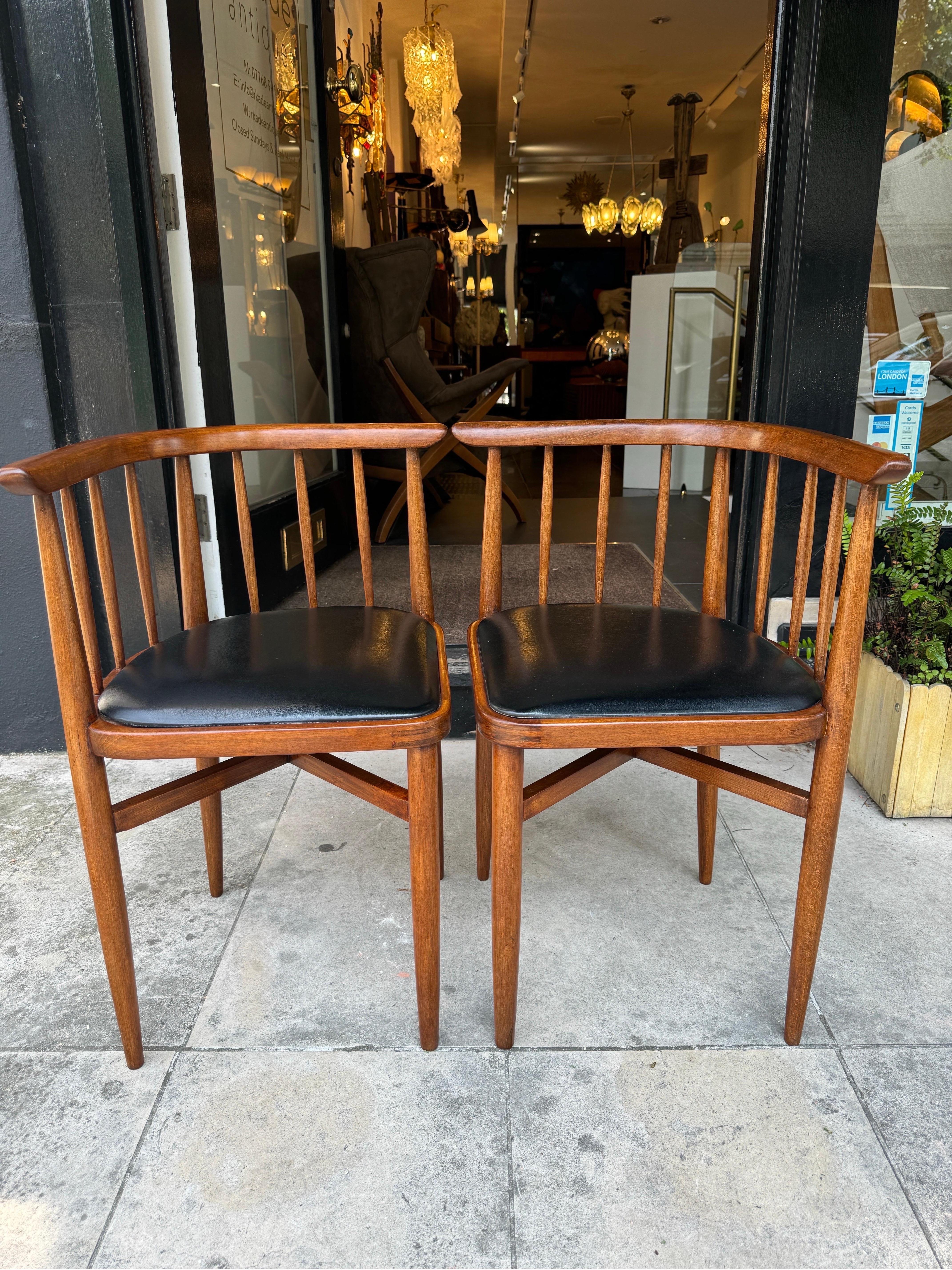 Austriaco Raro set di quattro sedie angolari a. Josef Hoffmann in vendita