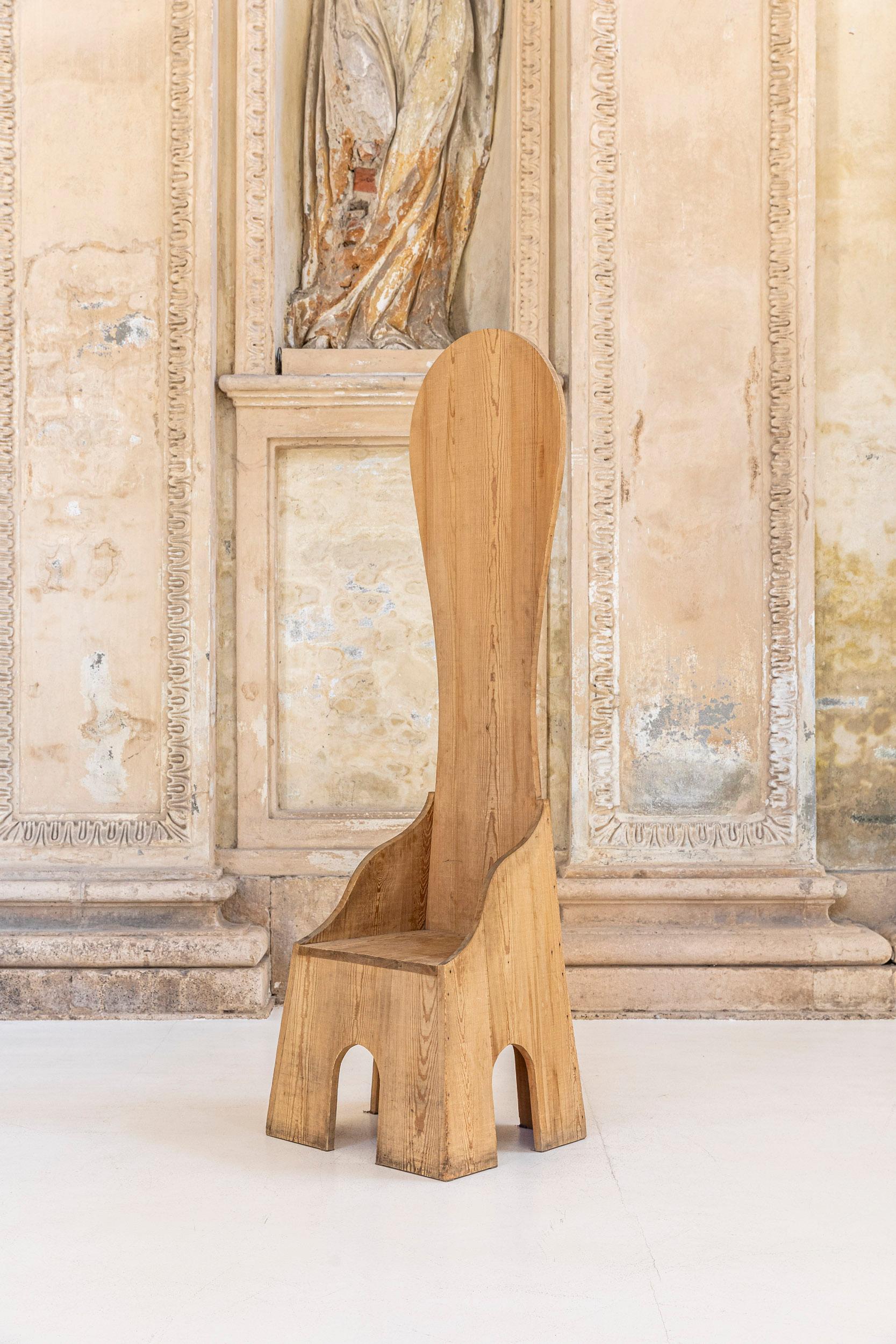 Late 20th Century Rare set of four Fratina chairs by Mario Ceroli for Poltronova