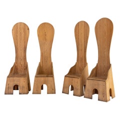 Rare set of four Fratina chairs by Mario Ceroli for Poltronova