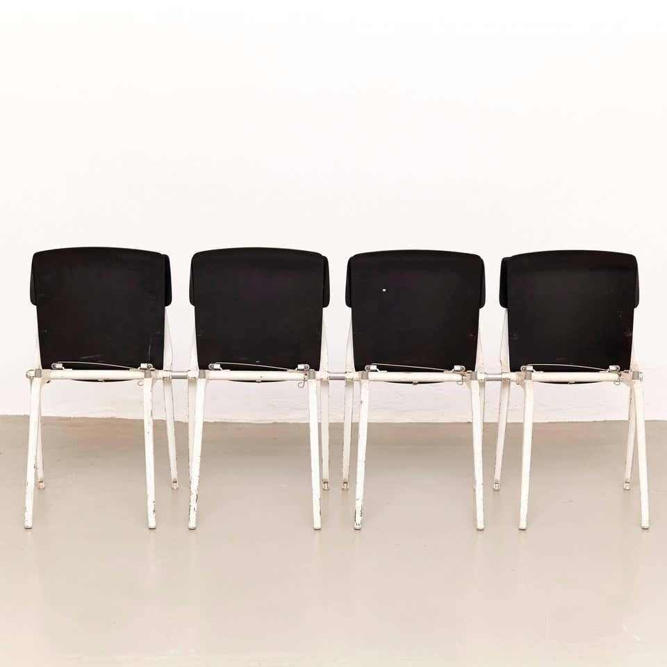 Mid-Century Modern Rare Set of Four Friso Kramer Theater Chairs, 1959