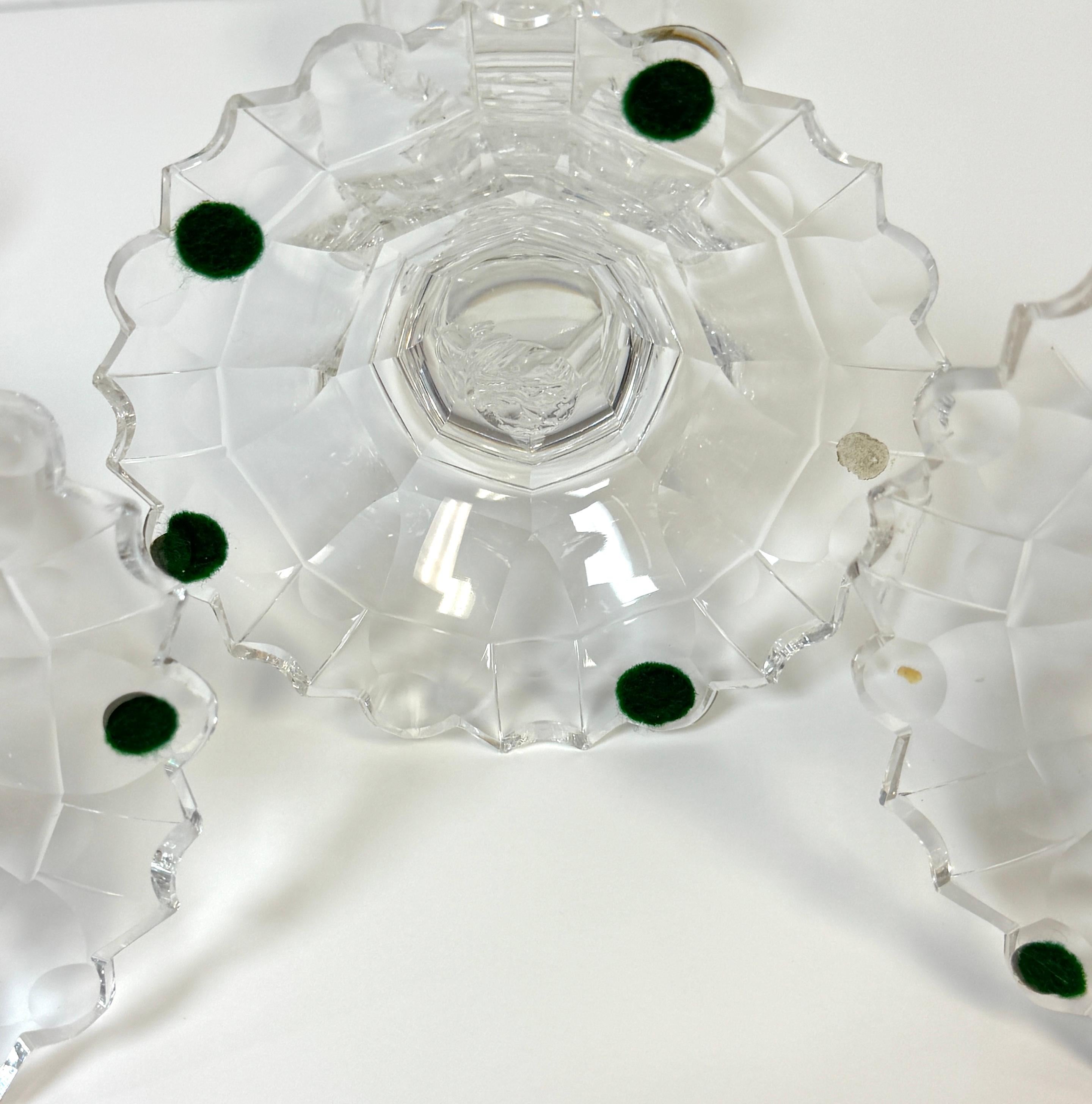 Rare Set of Four Georgian Irish Cut Glass Pagoda Candlesticks, Circa 1810 For Sale 5