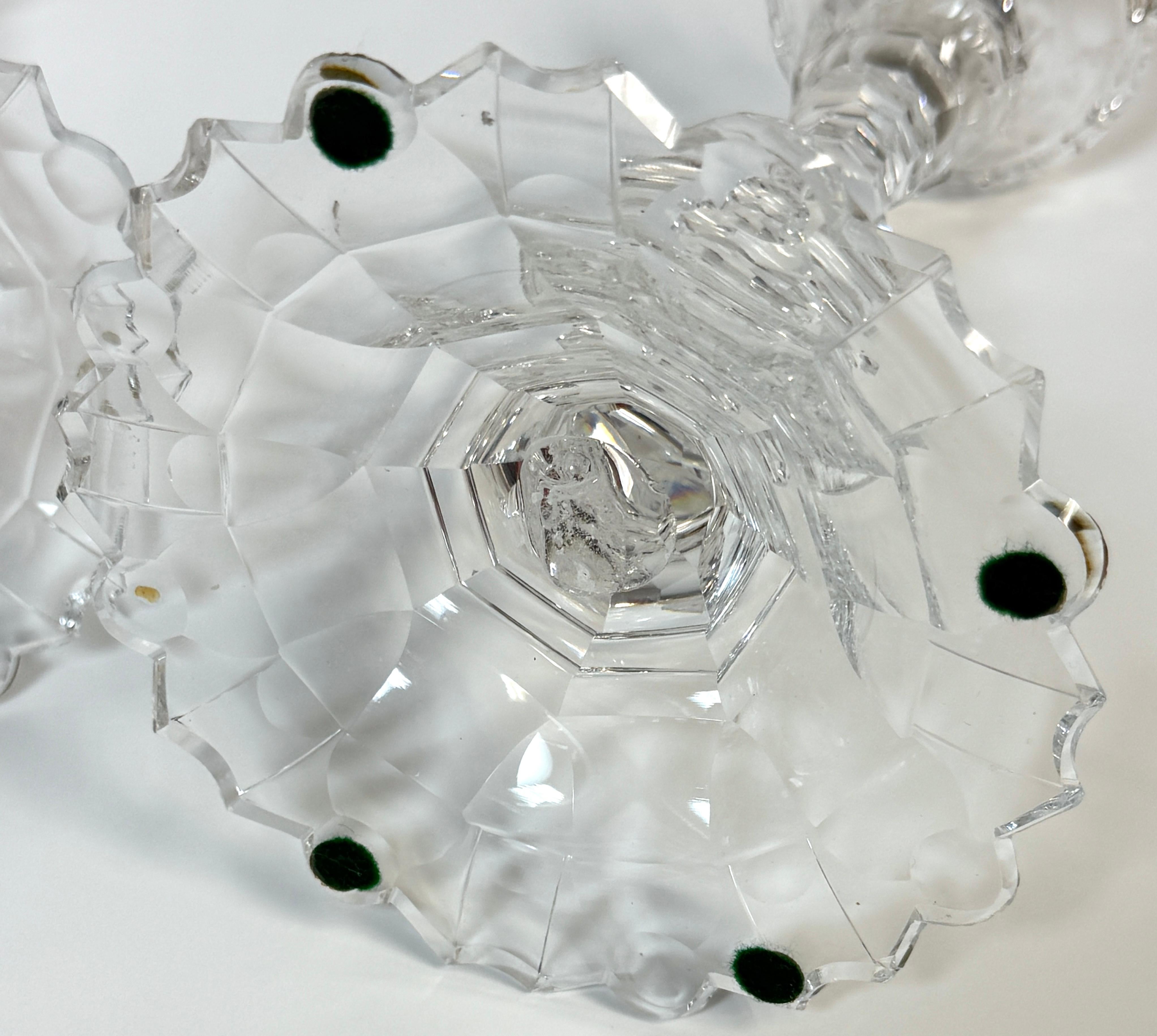 Rare Set of Four Georgian Irish Cut Glass Pagoda Candlesticks, Circa 1810 For Sale 6