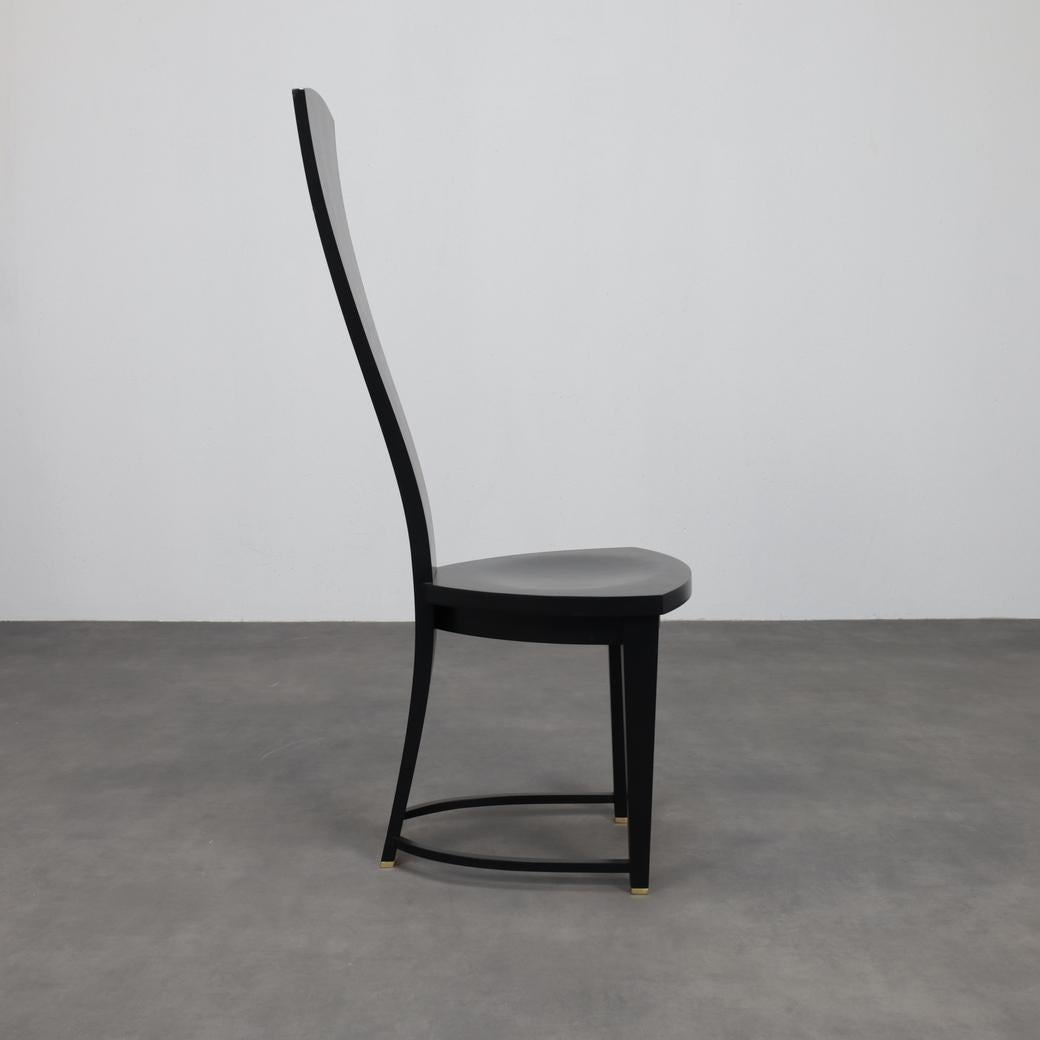 Seltener Satz von vier Hochlehner-Esszimmerstühlen, Italien, 1990er Jahre im Zustand „Gut“ im Angebot in DE KWAKEL, NL