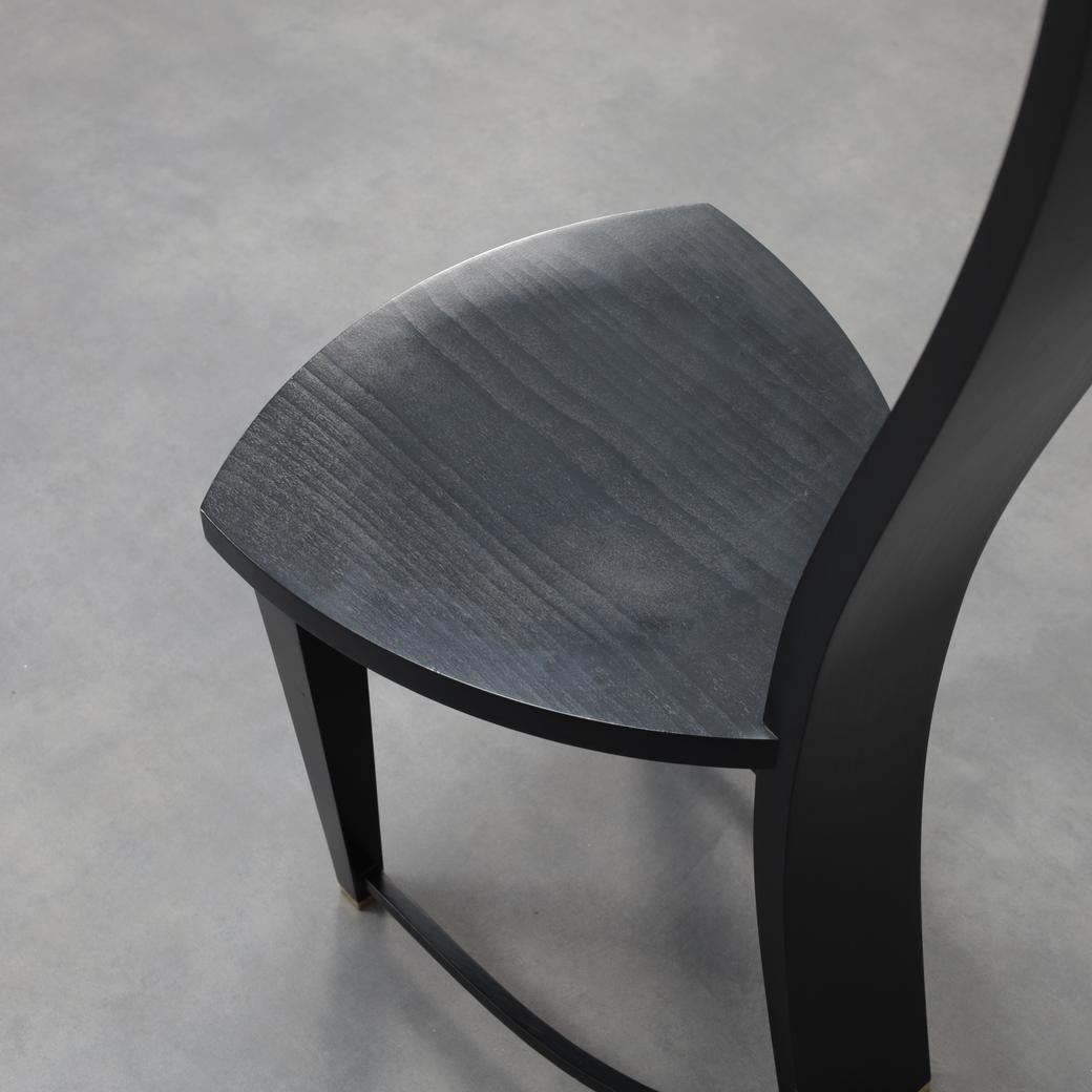 Seltener Satz von vier Hochlehner-Esszimmerstühlen, Italien, 1990er Jahre im Angebot 1