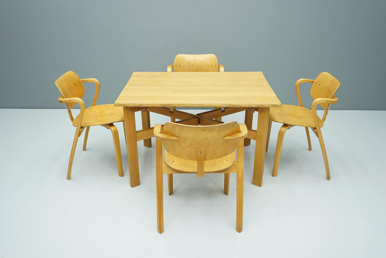 Rare Set of Four Ilmari Tapiovaara Aslak Dining Room Chairs Asko, Finland, 1960s 9