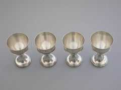 Rare Set of Four Irish Provincial Silver Egg Cups by Terry & Williams circa 1810