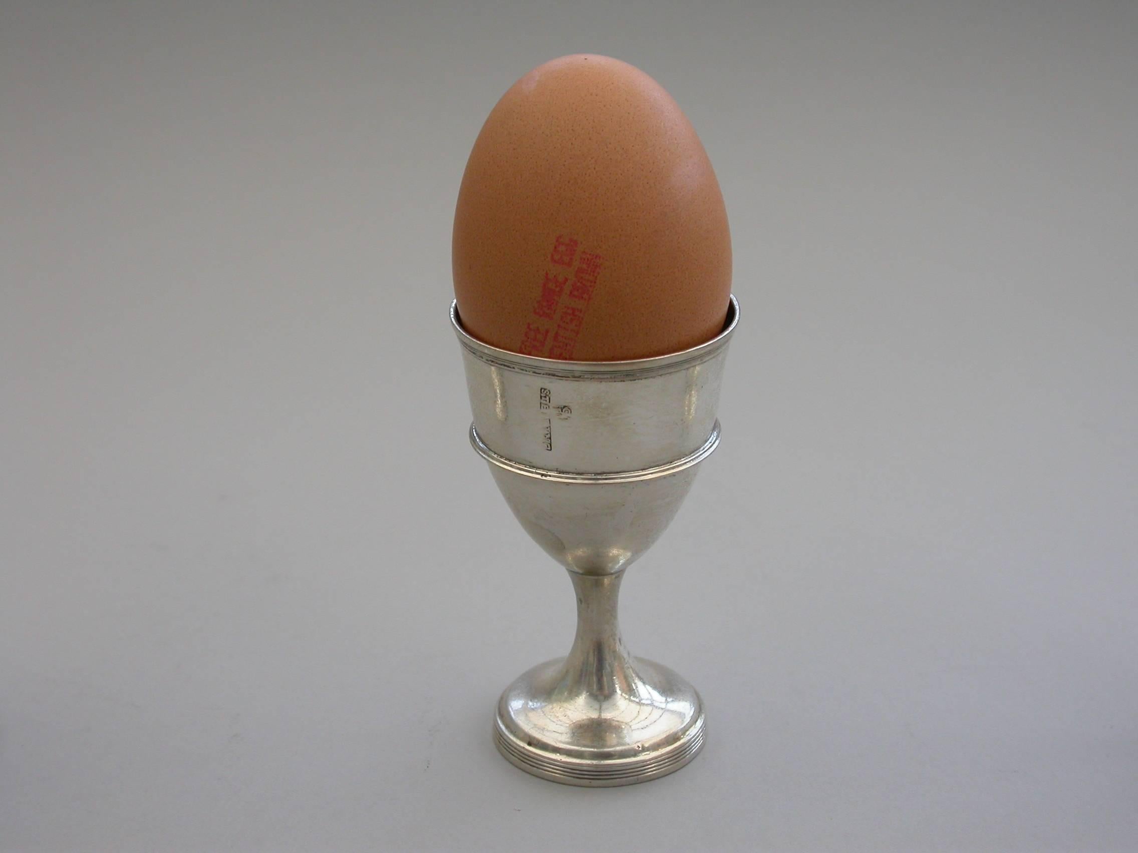 Rare Set of Four Irish Provincial Silver Egg Cups by Terry & Williams circa 1810 2