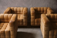 Rare Set of Four Lounge Chairs by Josef Hoffman, Model Kubus, circa 1960