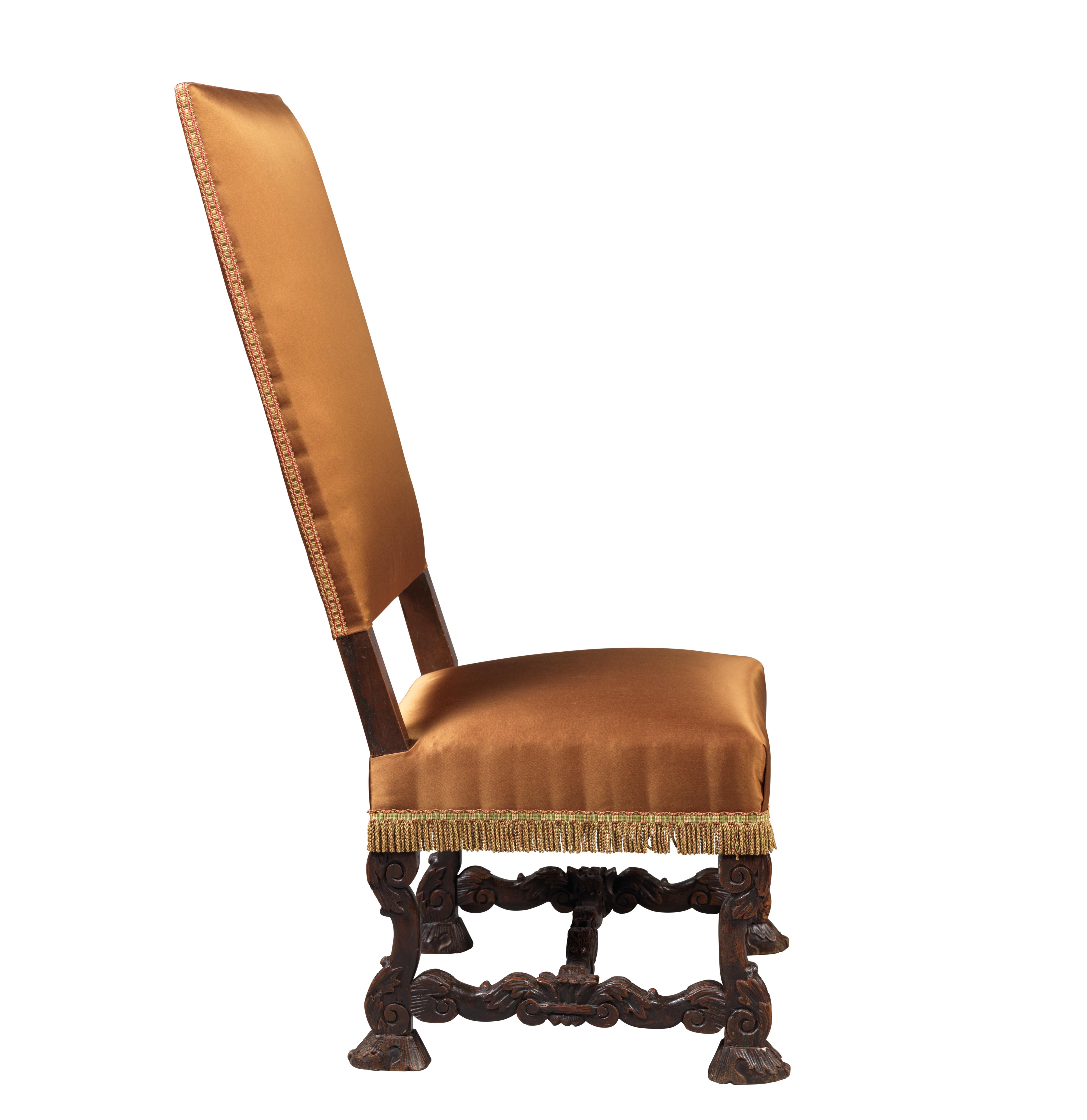 French Rare Set of Four Mazarine Chairs
