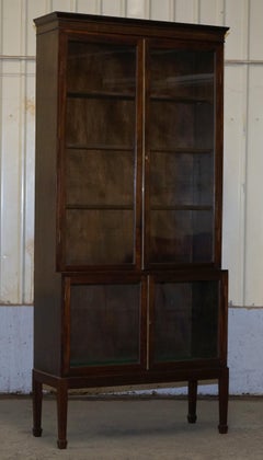 Rare Set of Four Oxford Library Victorian Bookcases in Hardwood 412cm Wide
