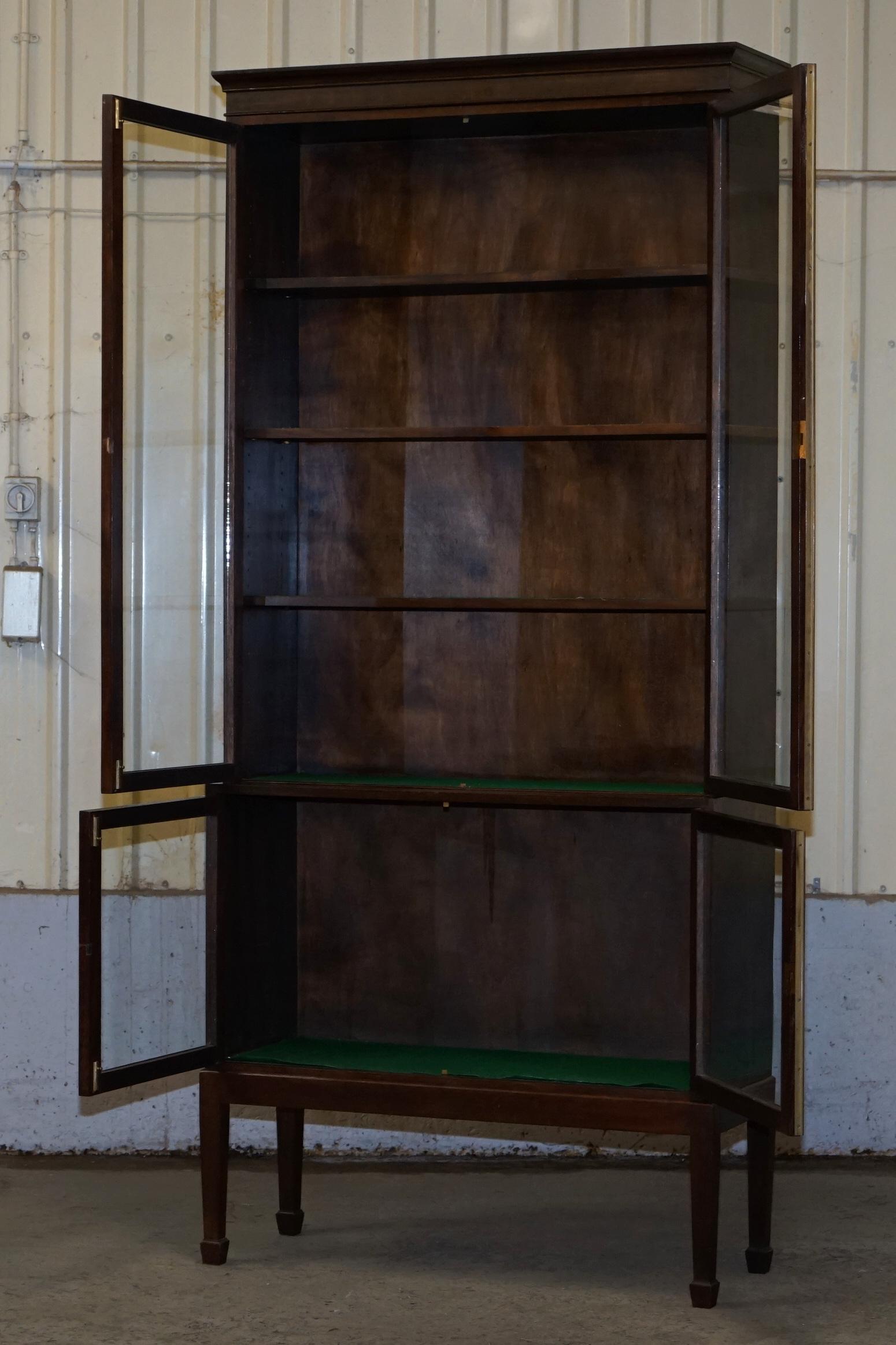 19th Century Rare Set of Four Oxford Library Victorian Bookcases in Hardwood 412cm Wide For Sale