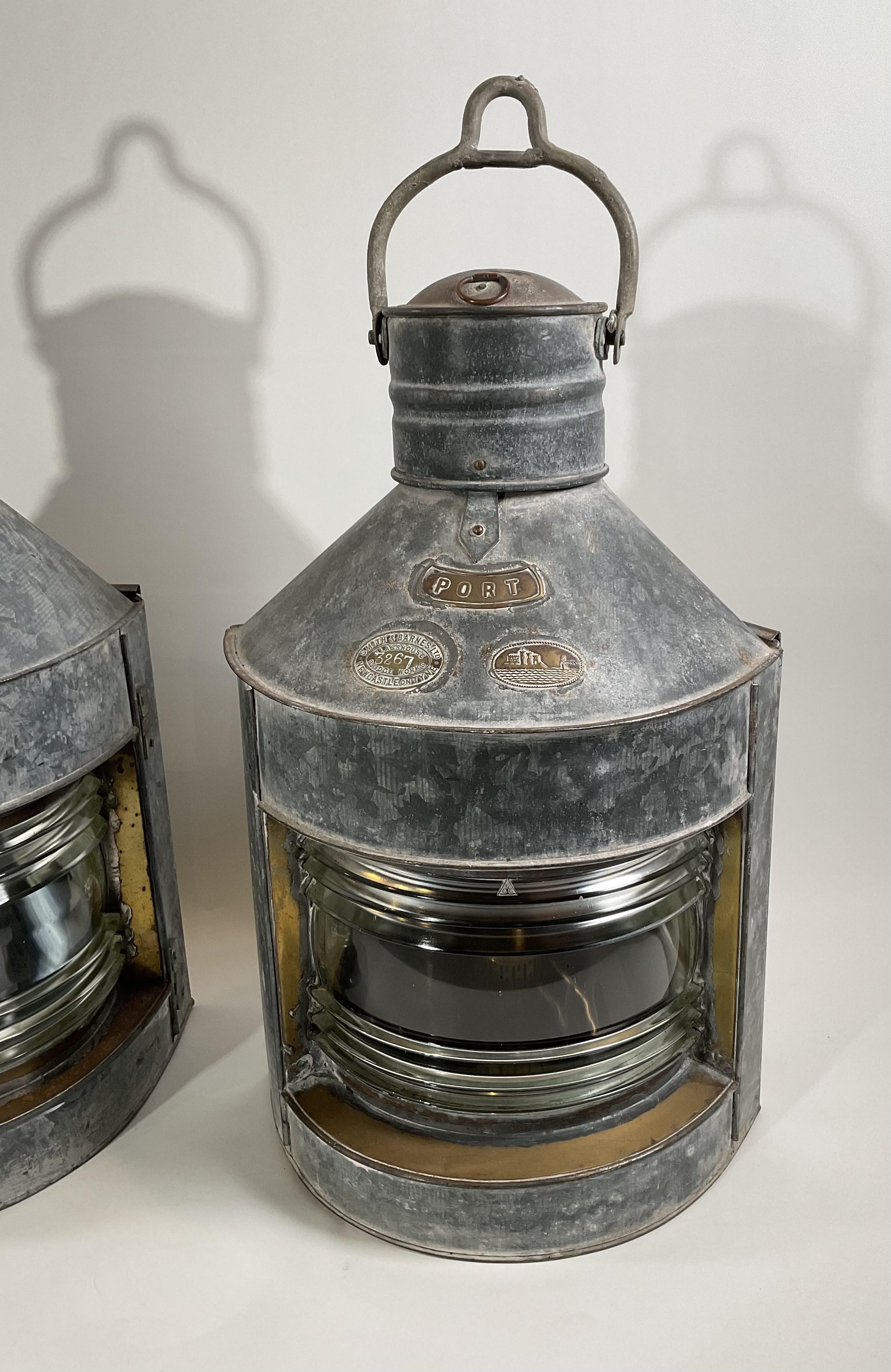 Rare Set of Four Ships Lanterns For Sale 4