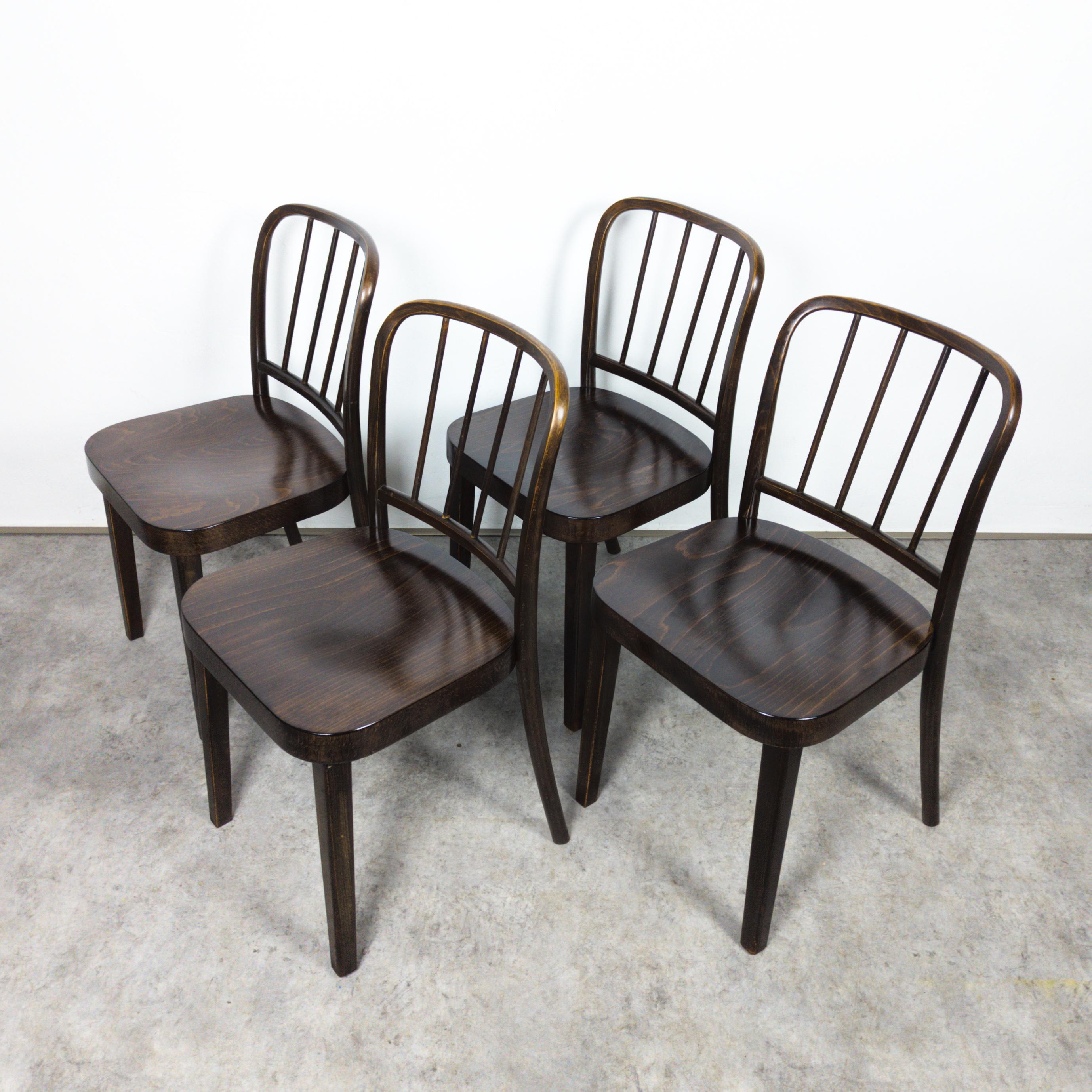 Rare ensemble de quatre chaises Thonet A 811/4 de Josef Hoffmann en vente 5