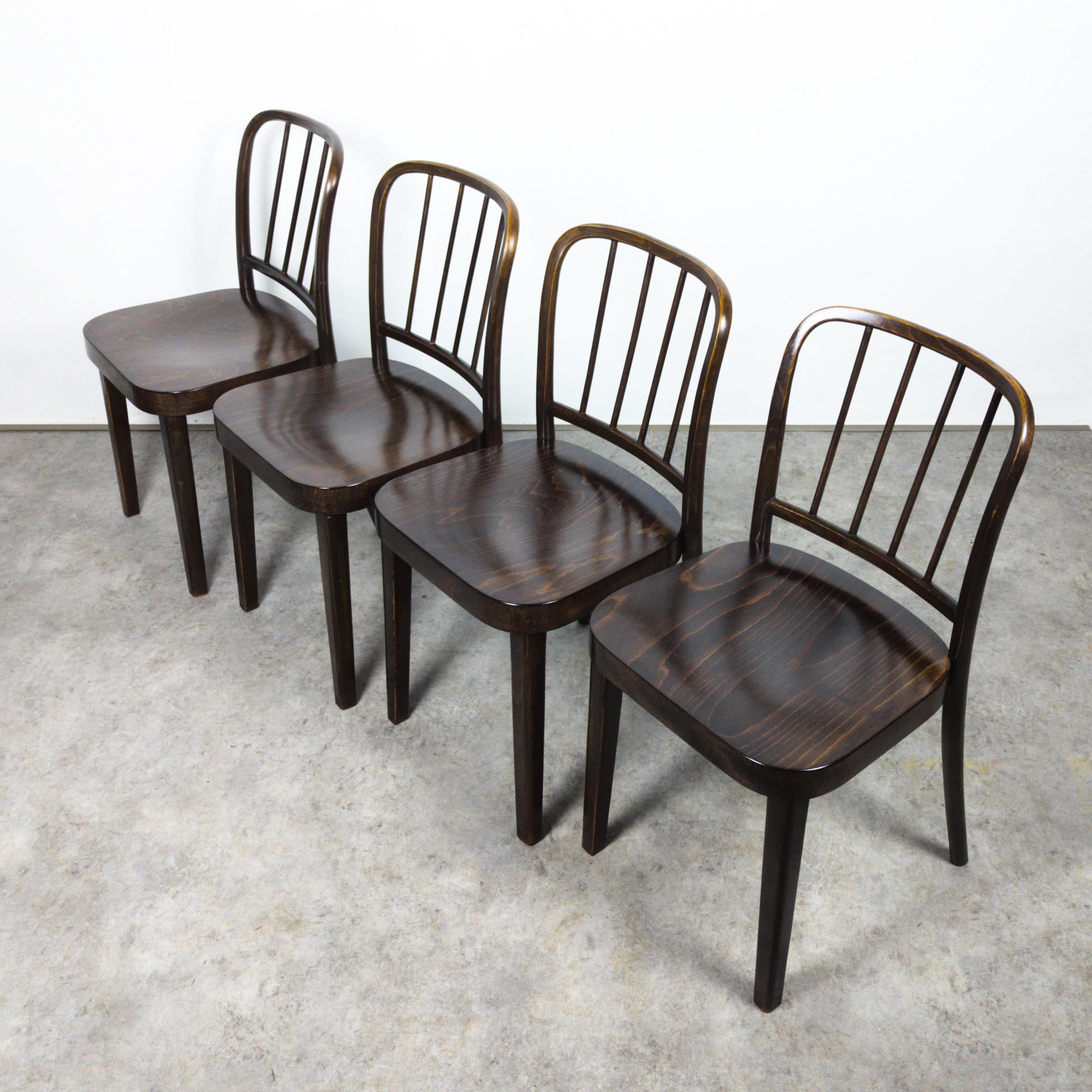 Autrichien Rare ensemble de quatre chaises Thonet A 811/4 de Josef Hoffmann en vente