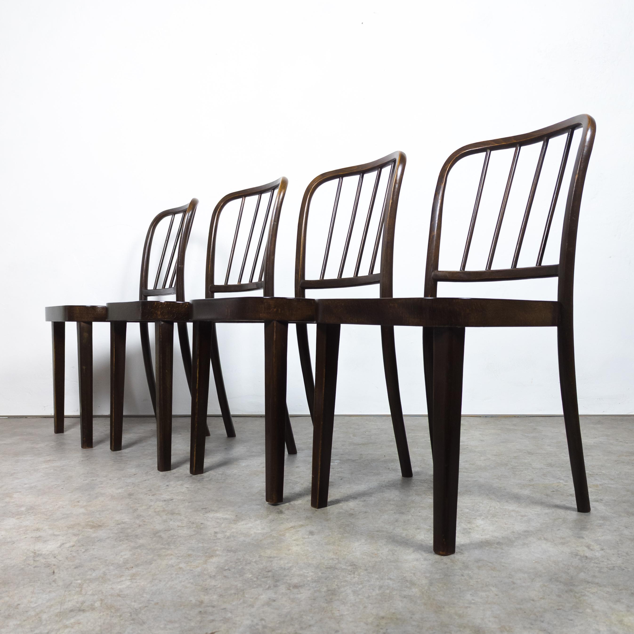 Rare ensemble de quatre chaises Thonet A 811/4 de Josef Hoffmann Bon état - En vente à PRAHA 5, CZ