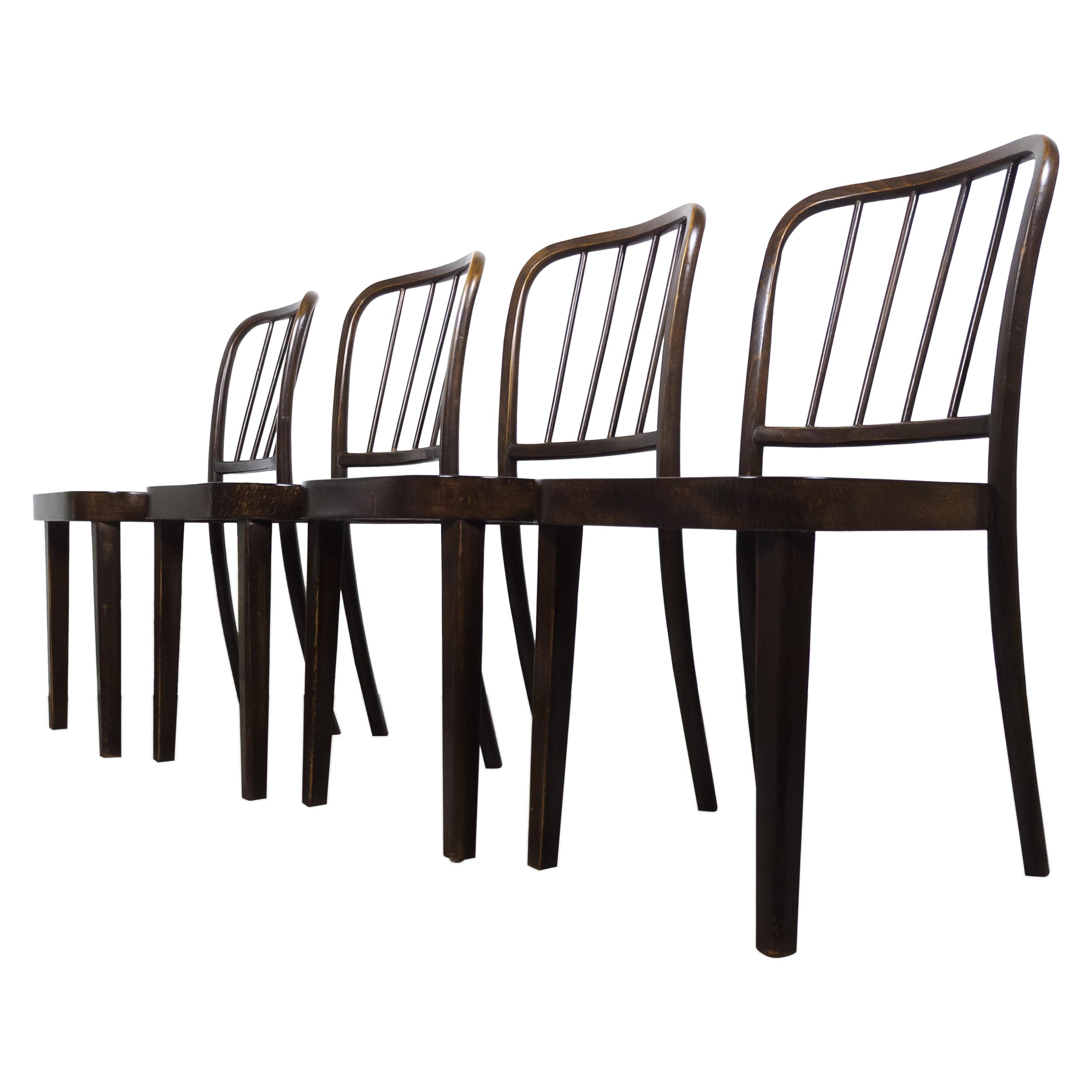 Seltener Satz von vier Thonet A 811/4 Stühlen von Josef Hoffmann
