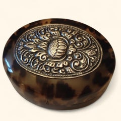 Rare Set of Four Tortoiseshell And Silver Nesting Boxes, Yogyakarta, Indonesia