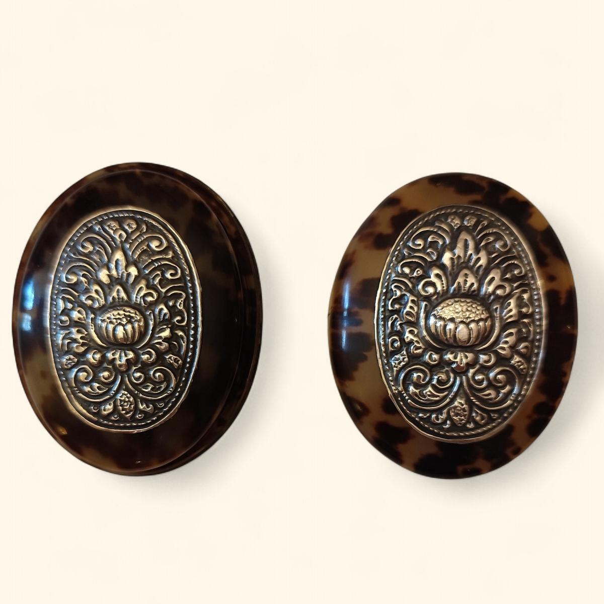 Indonesian Rare Set of Four Tortoiseshell And Silver Nesting Boxes, Yogyakarta, Indonesia For Sale
