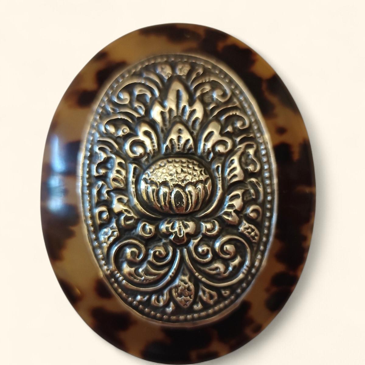 Rare Set of Four Tortoiseshell And Silver Nesting Boxes, Yogyakarta, Indonesia For Sale 1