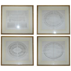 Rare Set of Four Victorian Antique Prints of the Roman Colosseum, Italy, Rome
