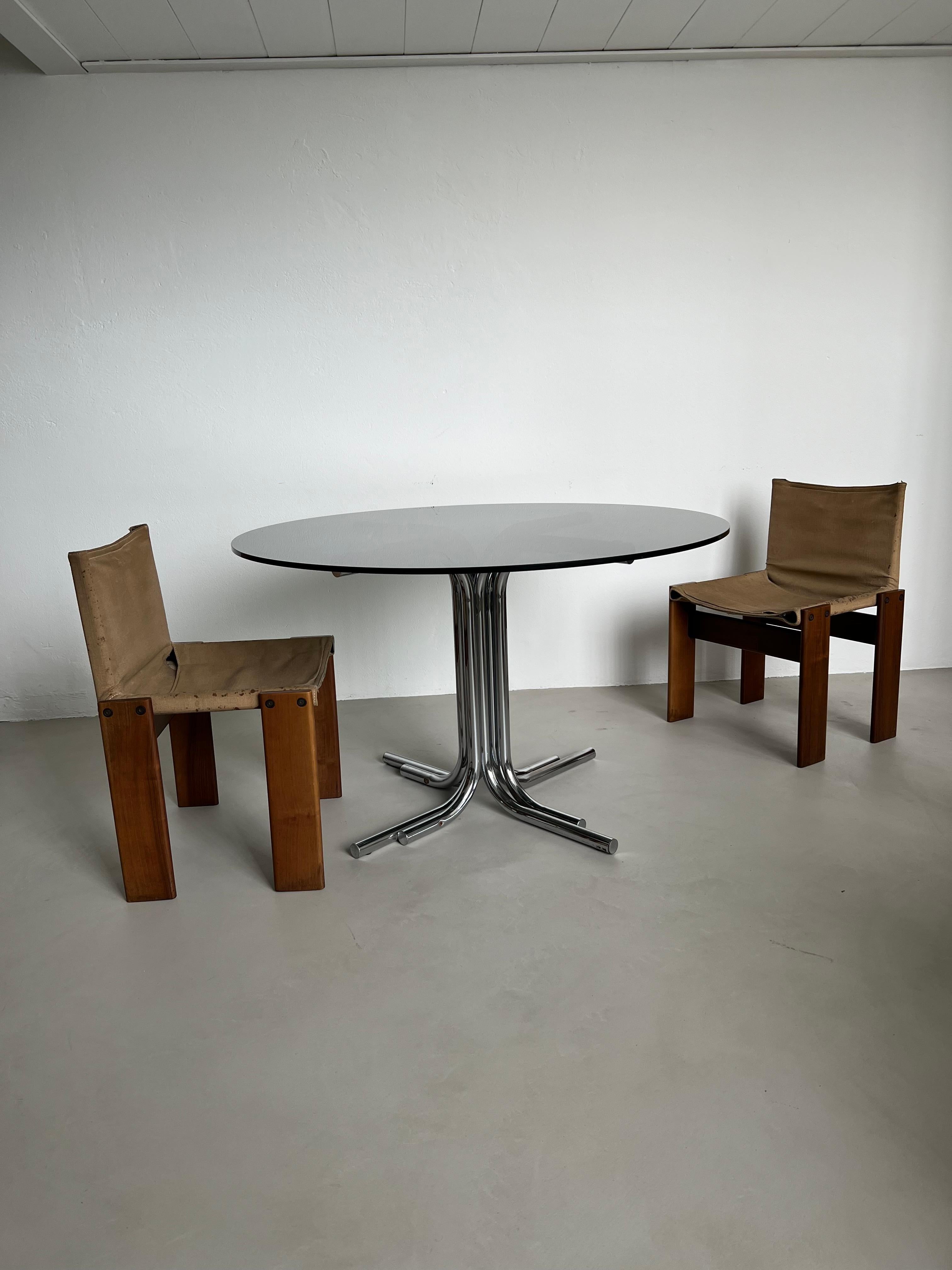 Rare Vintage Monk Dining Chairs by Afra and Tobia Scarpa, Italian Collectible For Sale 6
