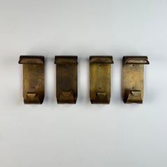 Rare Set of Four Wall-Mounted Coat Hooks by Azucena, 1950s