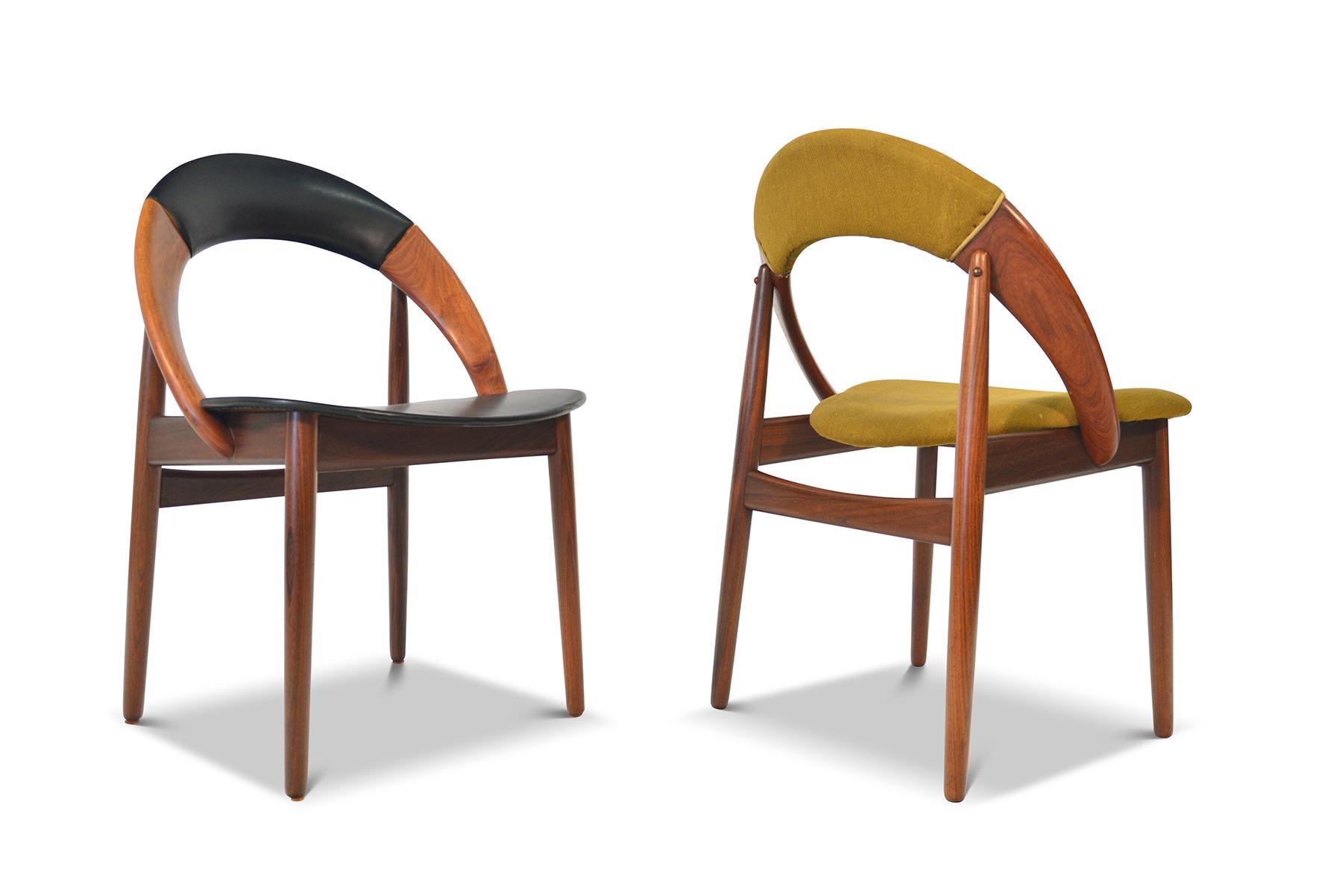 Wool Rare Set of Fourteen Arne Hovmand Olsen Hoop Dining Chairs in Teak