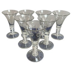 Rare Set of George III English Crystal Wine Glasses