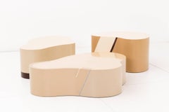 Rare Set of Hand Painted Karl Springer Freeform Tables