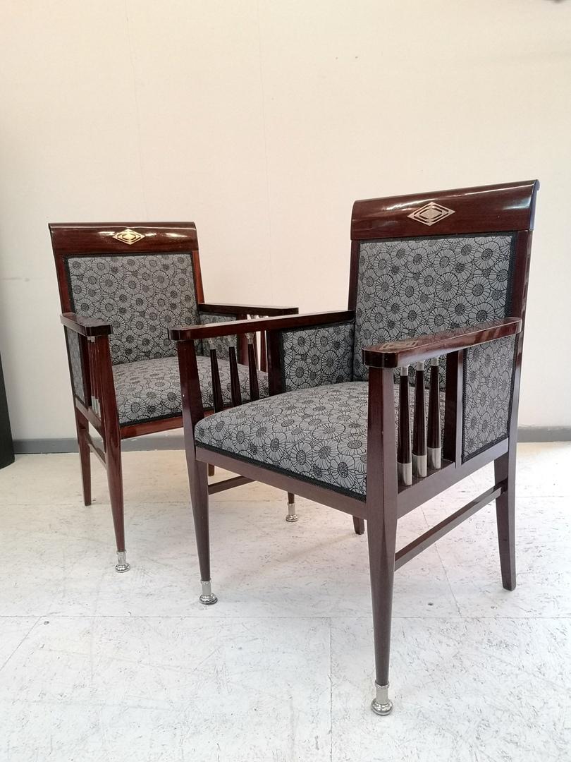 Seltener Satz von Hans Christiansen Saloon-Möbeln, mit Backhausen-Stoff von Moser im Zustand „Gut“ in Budapest, HU