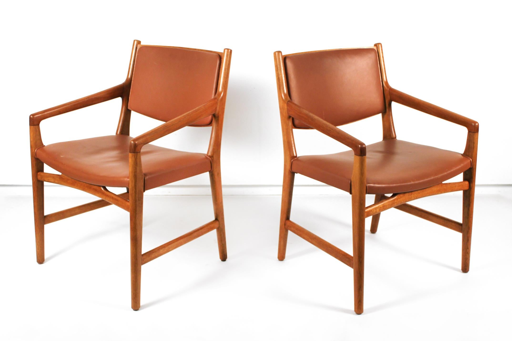 Danish Rare Set of Hans J. Wegner Armchairs from Magasin du Nord For Sale