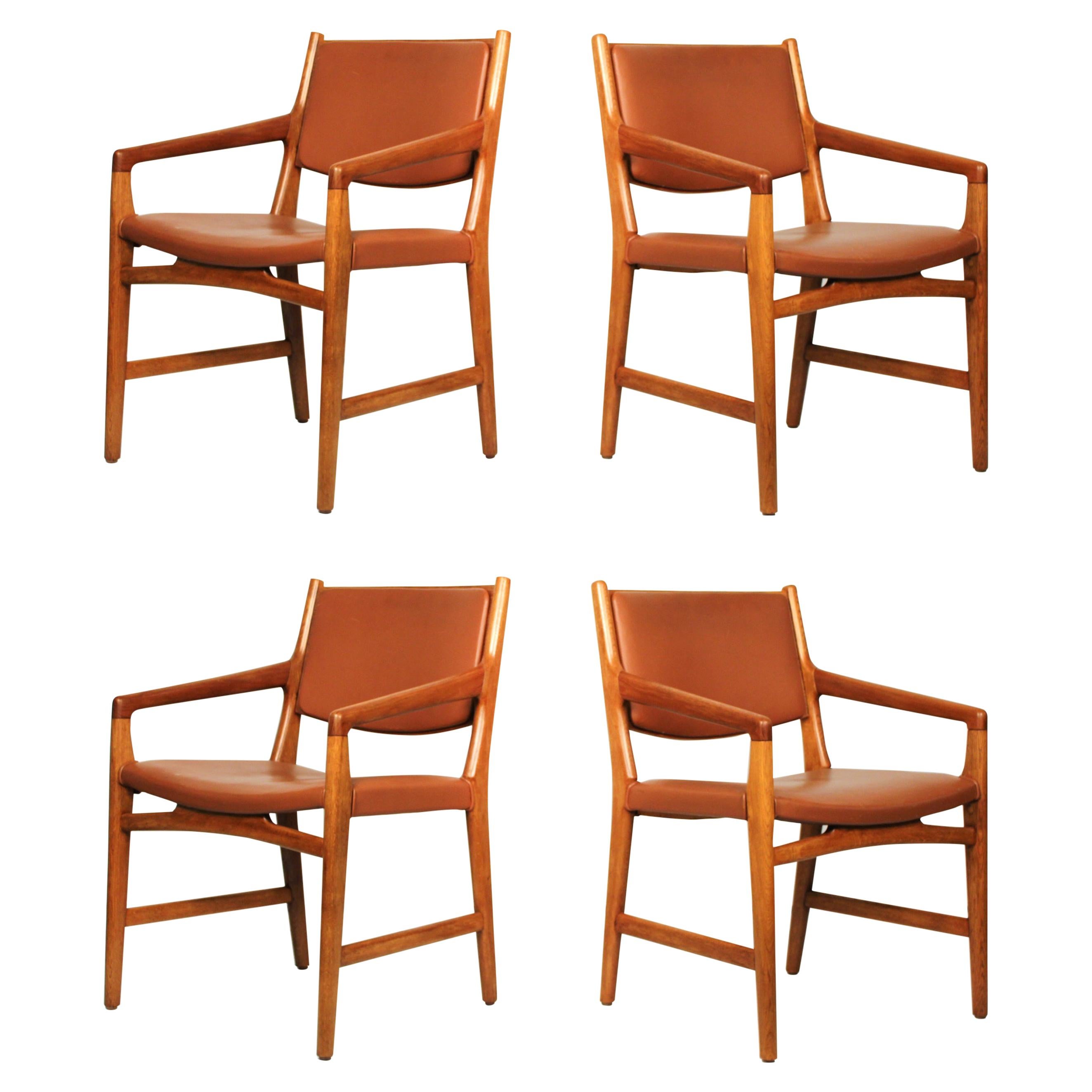 Rare Set of Hans J. Wegner Armchairs from Magasin du Nord