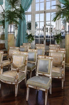 Rare Set of Jacob Frères Empire Chairs and Armchairs