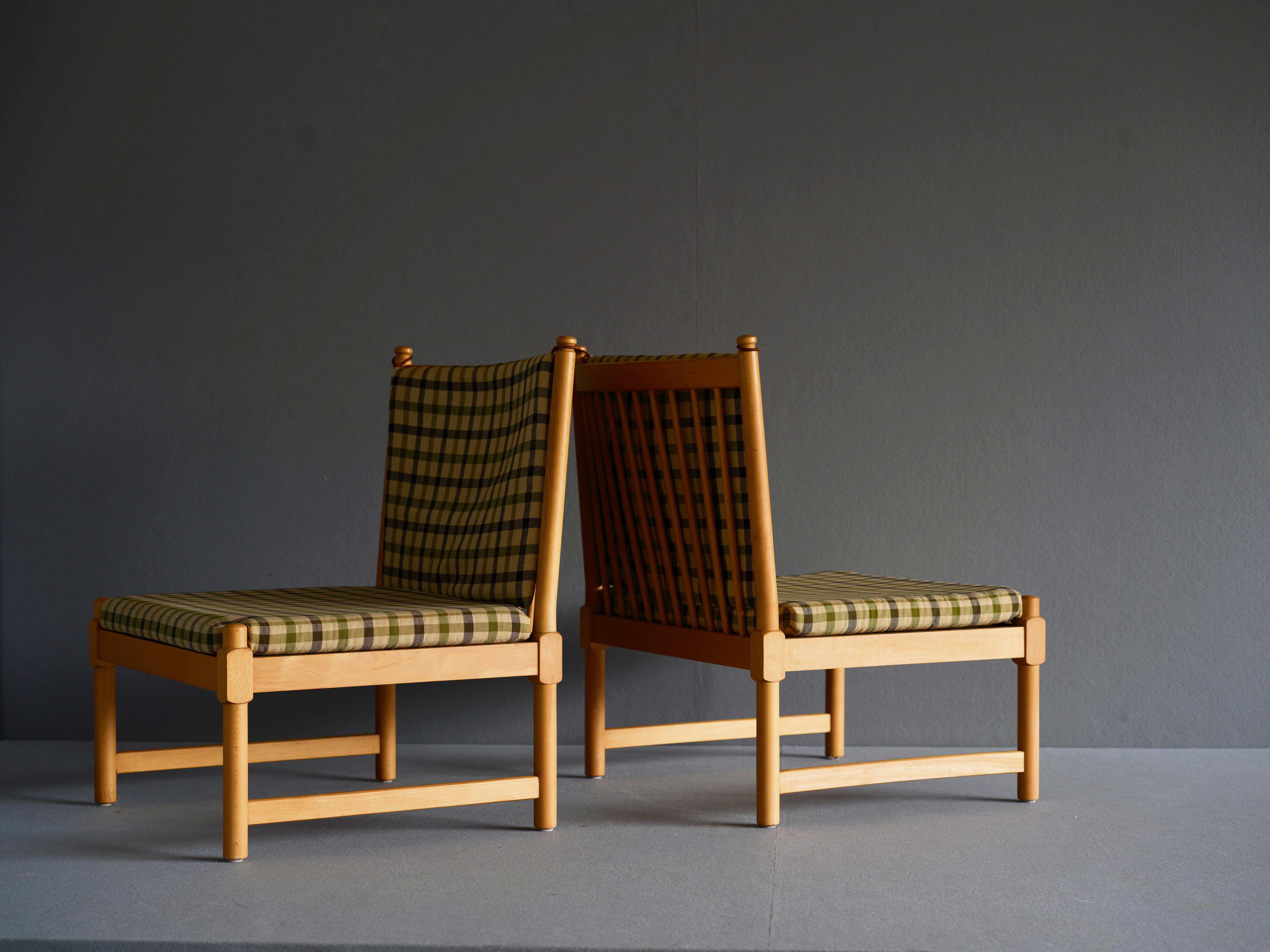 Mid-Century Modern Rare Set of Lounge Chairs and Ottoman by Borge Mogensen for Fritz Hansen For Sale