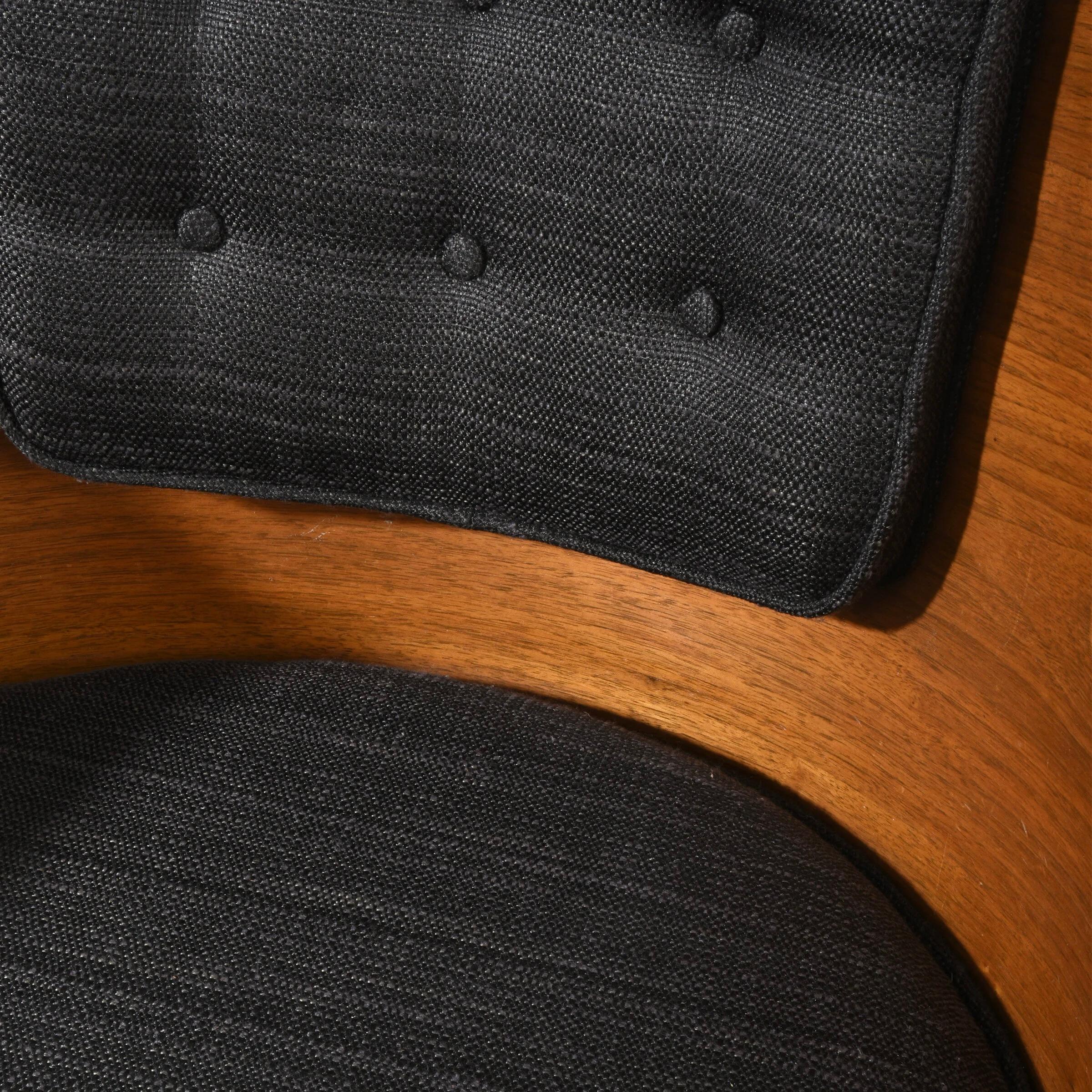 Seltener Satz Loungesessel in Nussbaum von Edward Wormley für Dunbar 1950er Jahre im Angebot 1