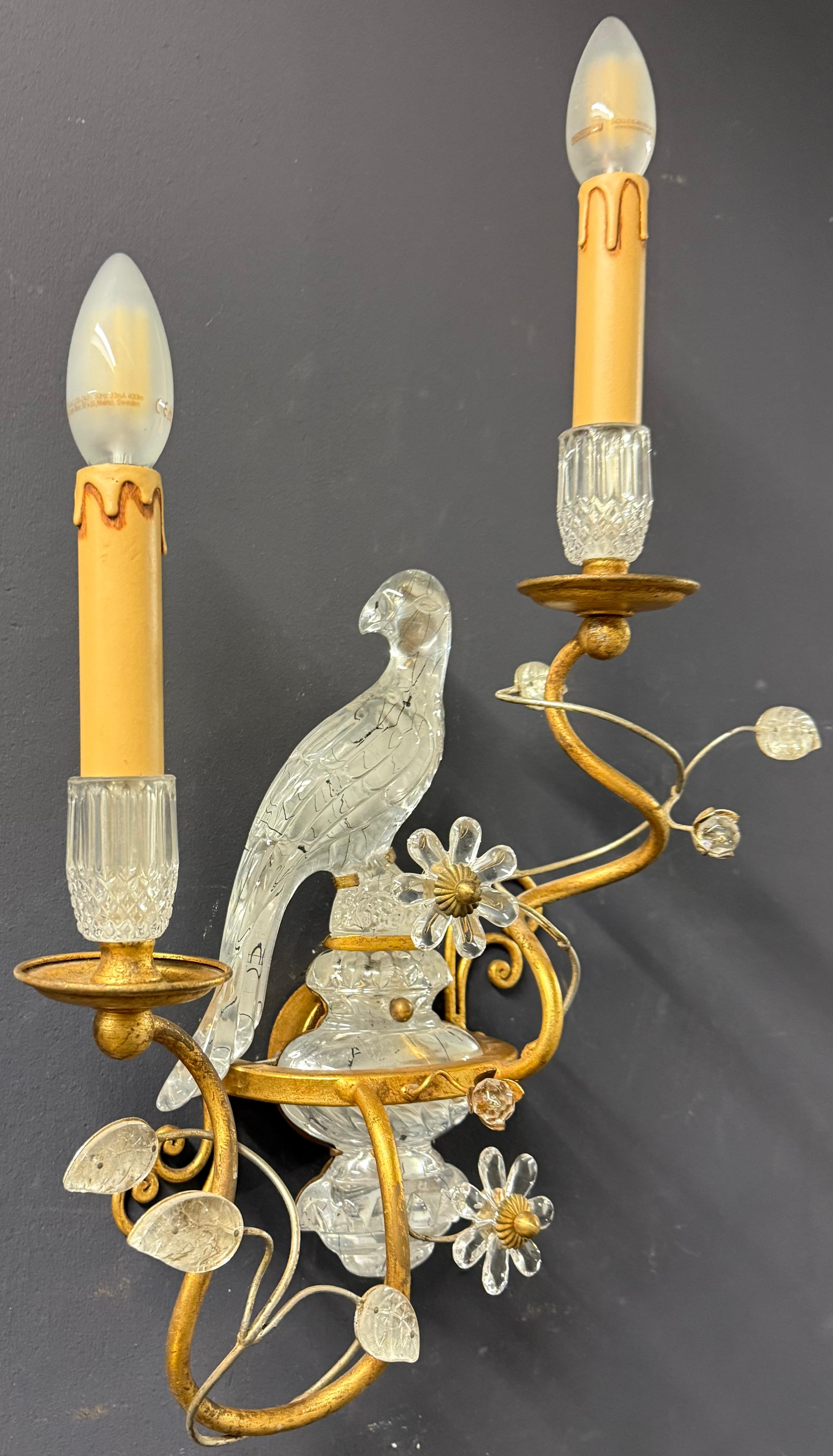 raro set di appliques a pappagallo della Maison Bagues in vendita 3