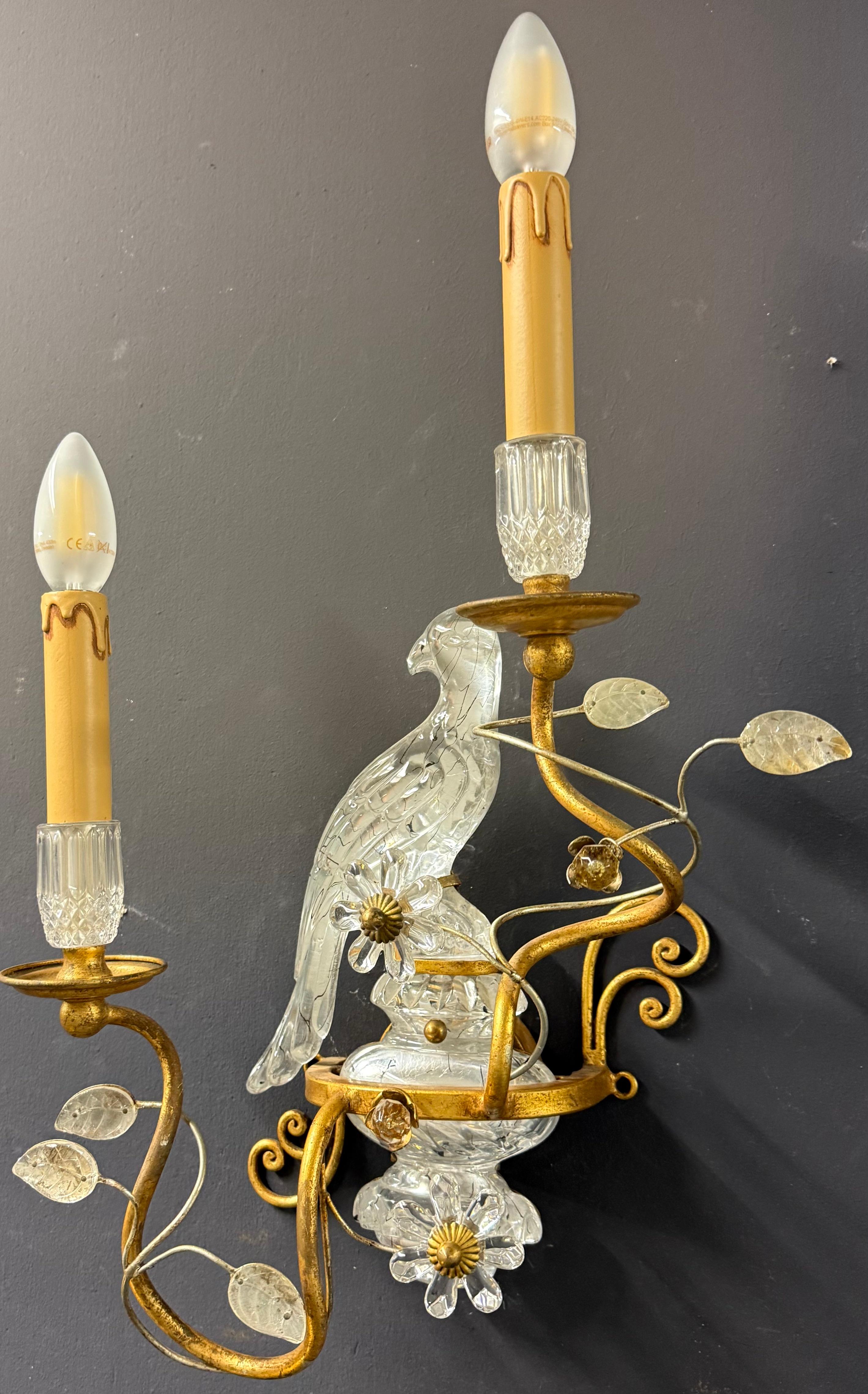 raro set di appliques a pappagallo della Maison Bagues in vendita 4