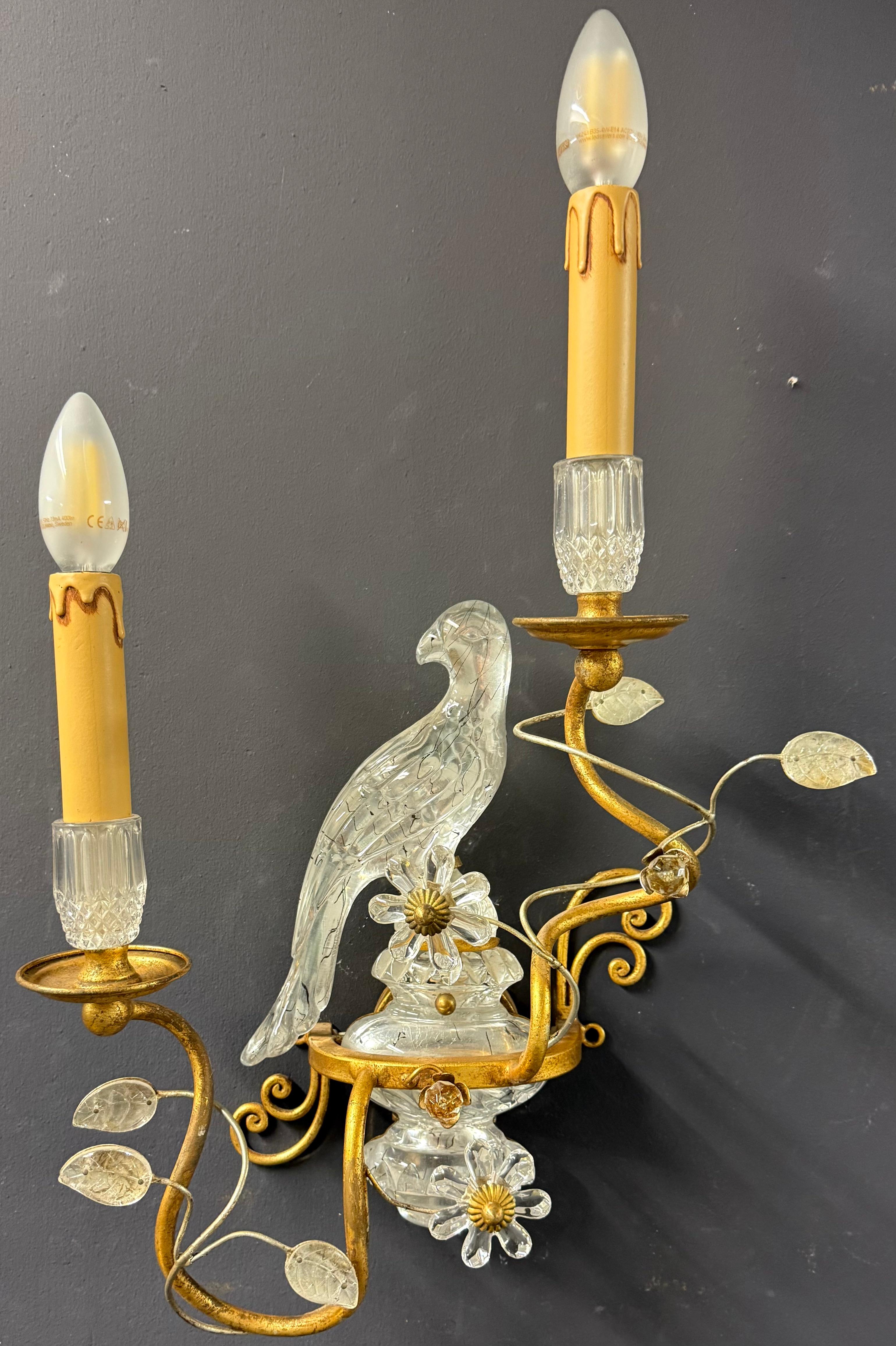 raro set di appliques a pappagallo della Maison Bagues in vendita 8