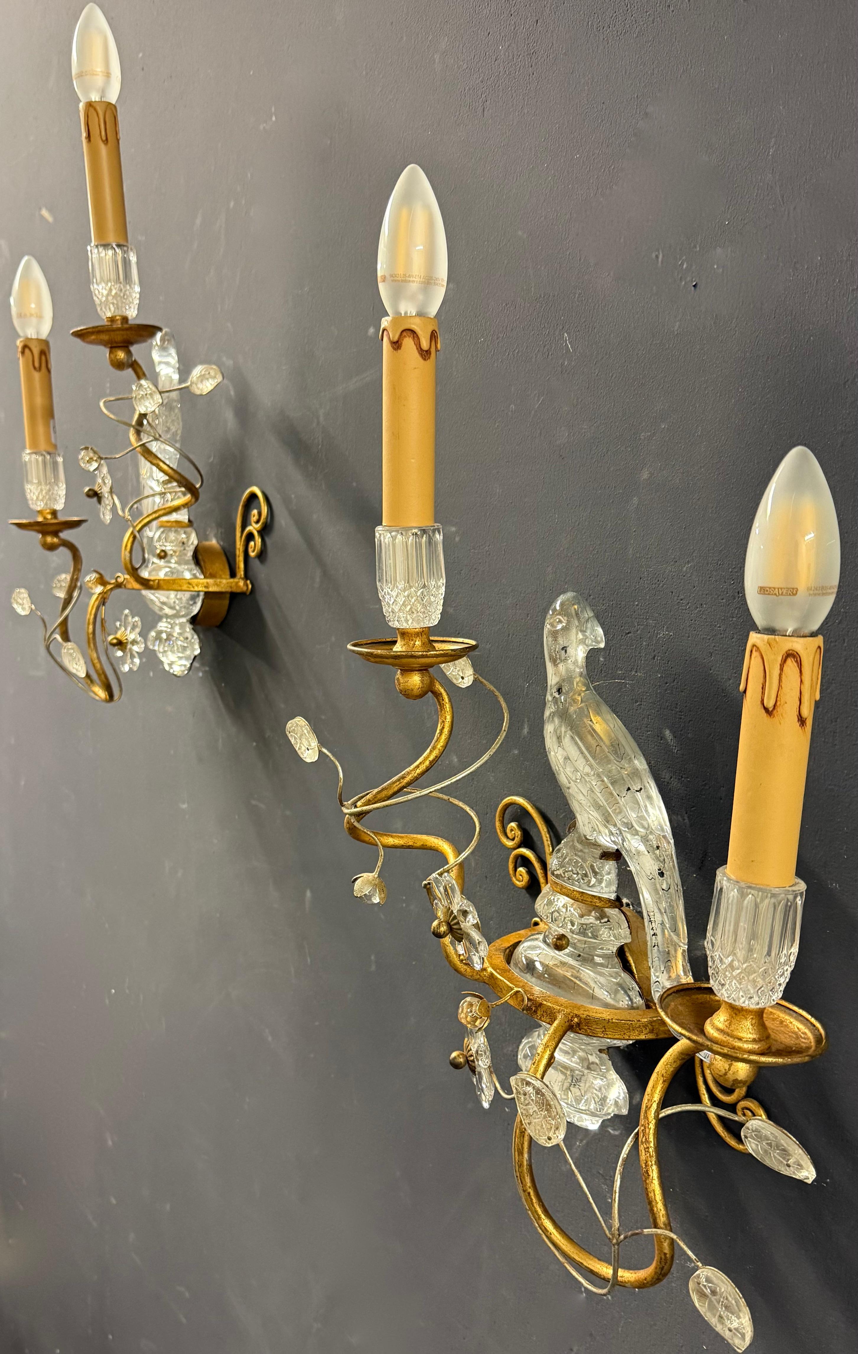 raro set di appliques a pappagallo della Maison Bagues in vendita 10