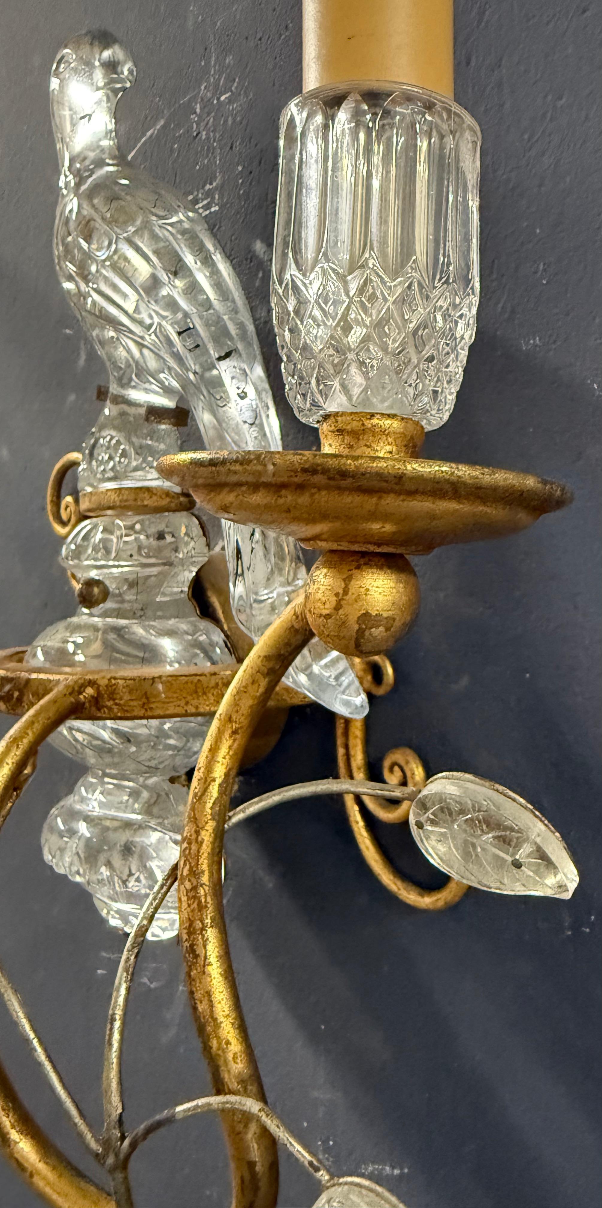 Dorato raro set di appliques a pappagallo della Maison Bagues in vendita