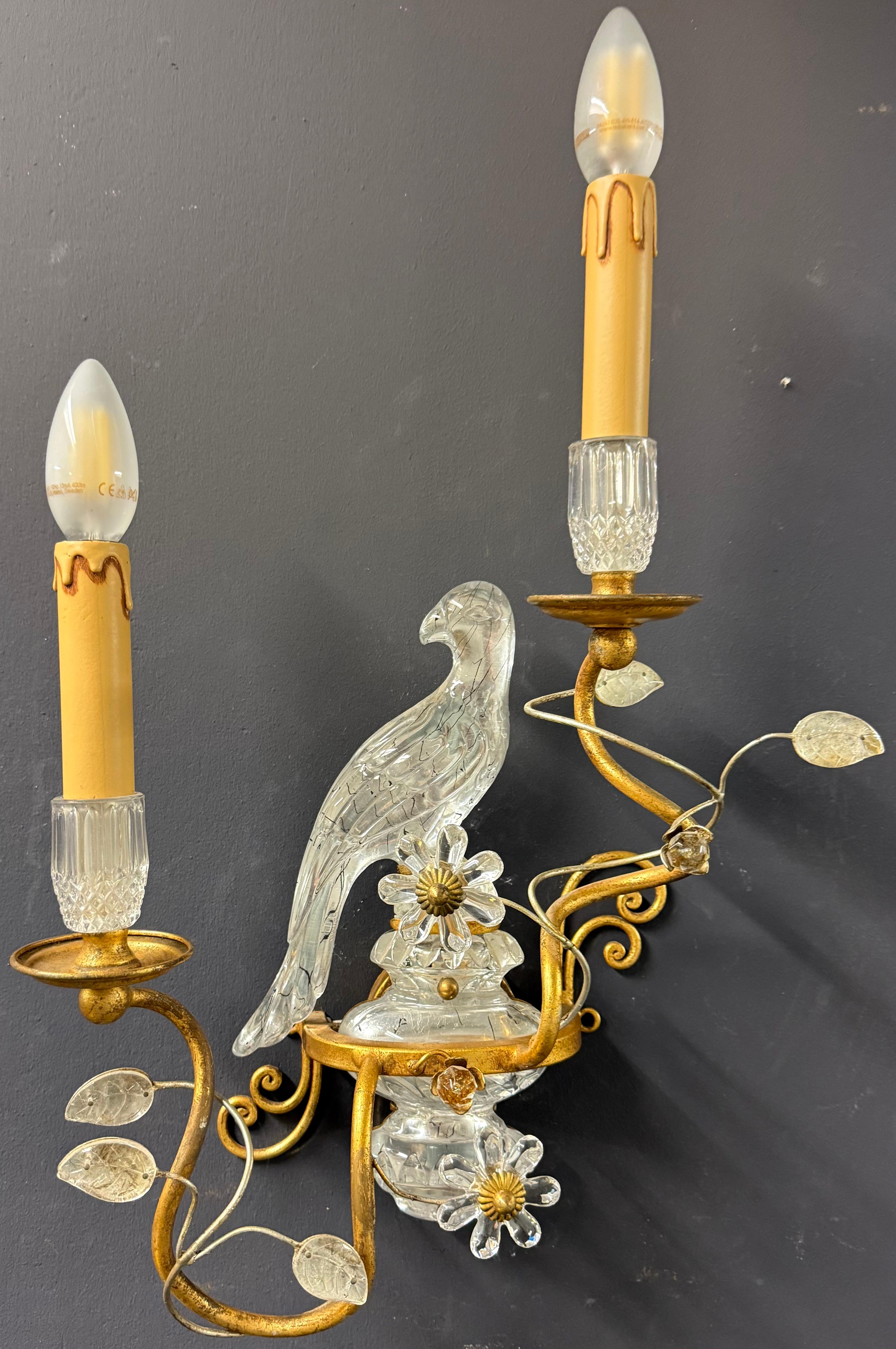 Metallo raro set di appliques a pappagallo della Maison Bagues in vendita