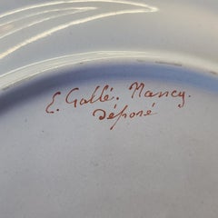 Rare set of Majolica plates by Emile Galle