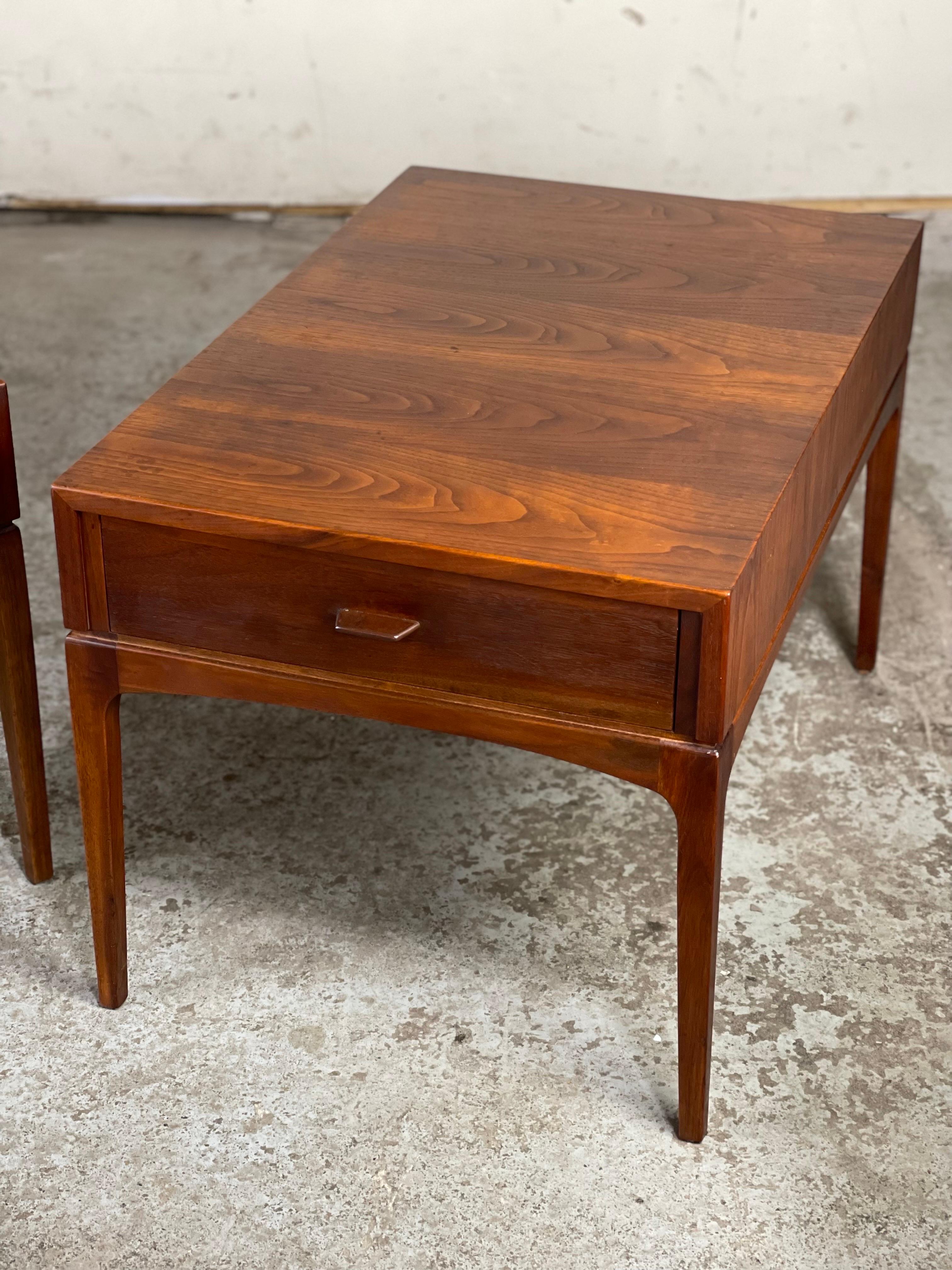Rare Set of Mid-Century Modern Nightstands by Ace-Hi in Solid Walnut 8